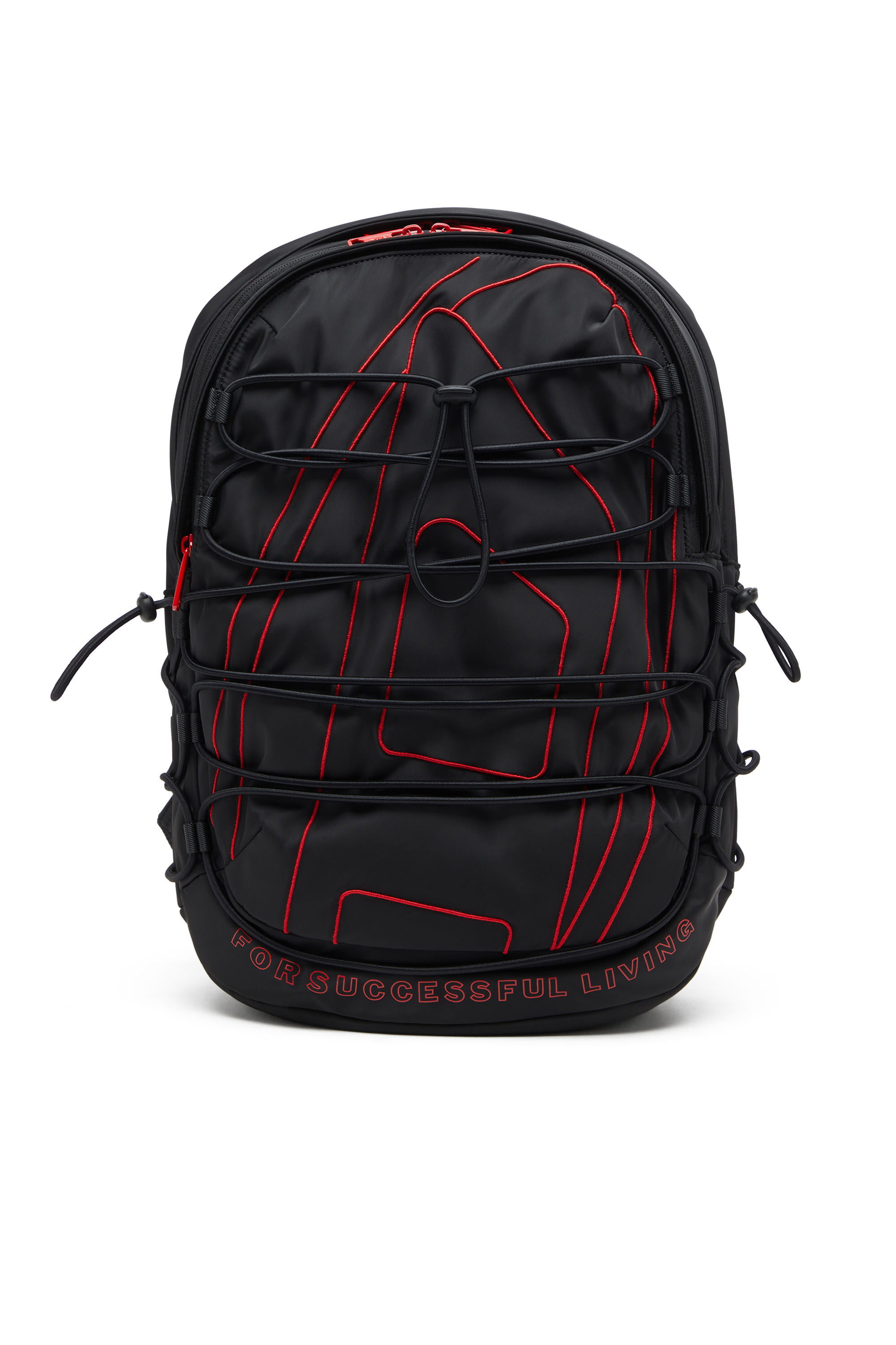 Women's Tech-D-Nylon backpack with Oval D embroidery | Black | Diesel