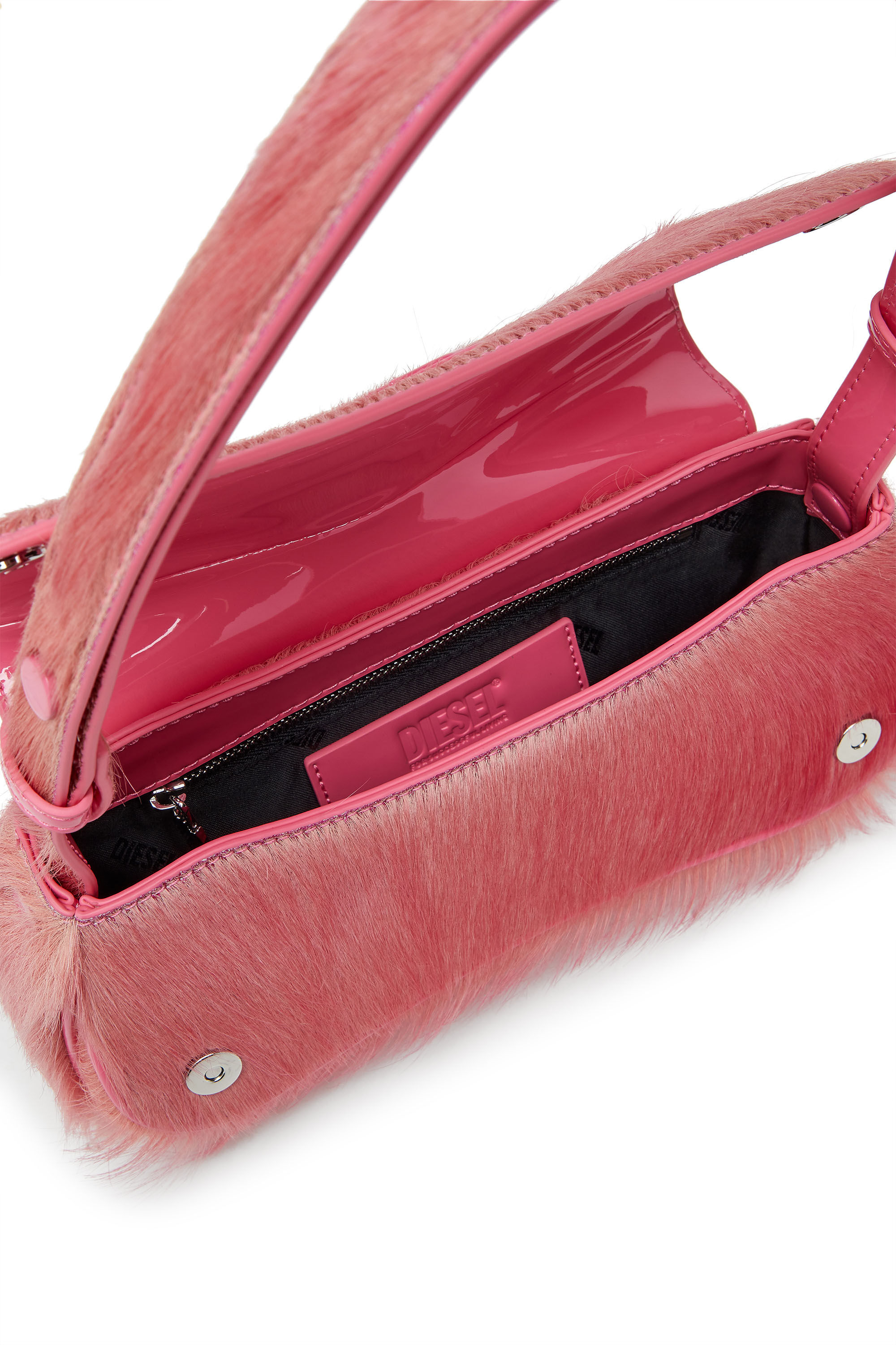 Diesel - PLAY CLUTCH, Woman's Play-Clutch in coloured hairy leather in Pink - 2