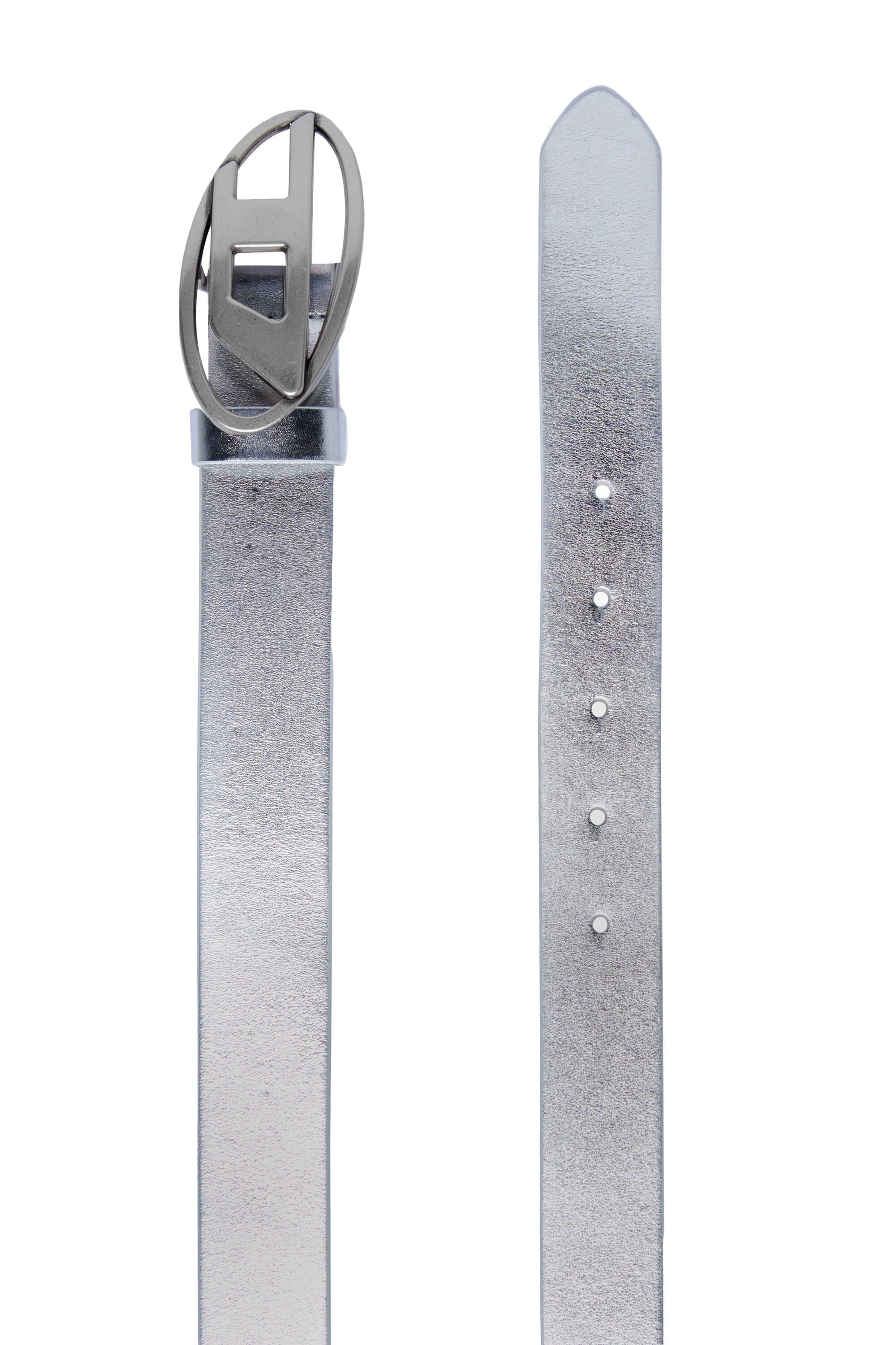 Leather belt with Oval D buckle | Blue | 4-16 YEARS Girls