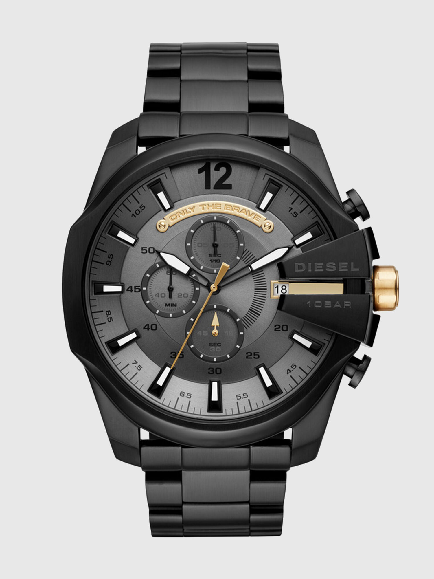 DZ4479 Man: Mega Chief gray dial and diesel tag watch, 51 mm | Diesel