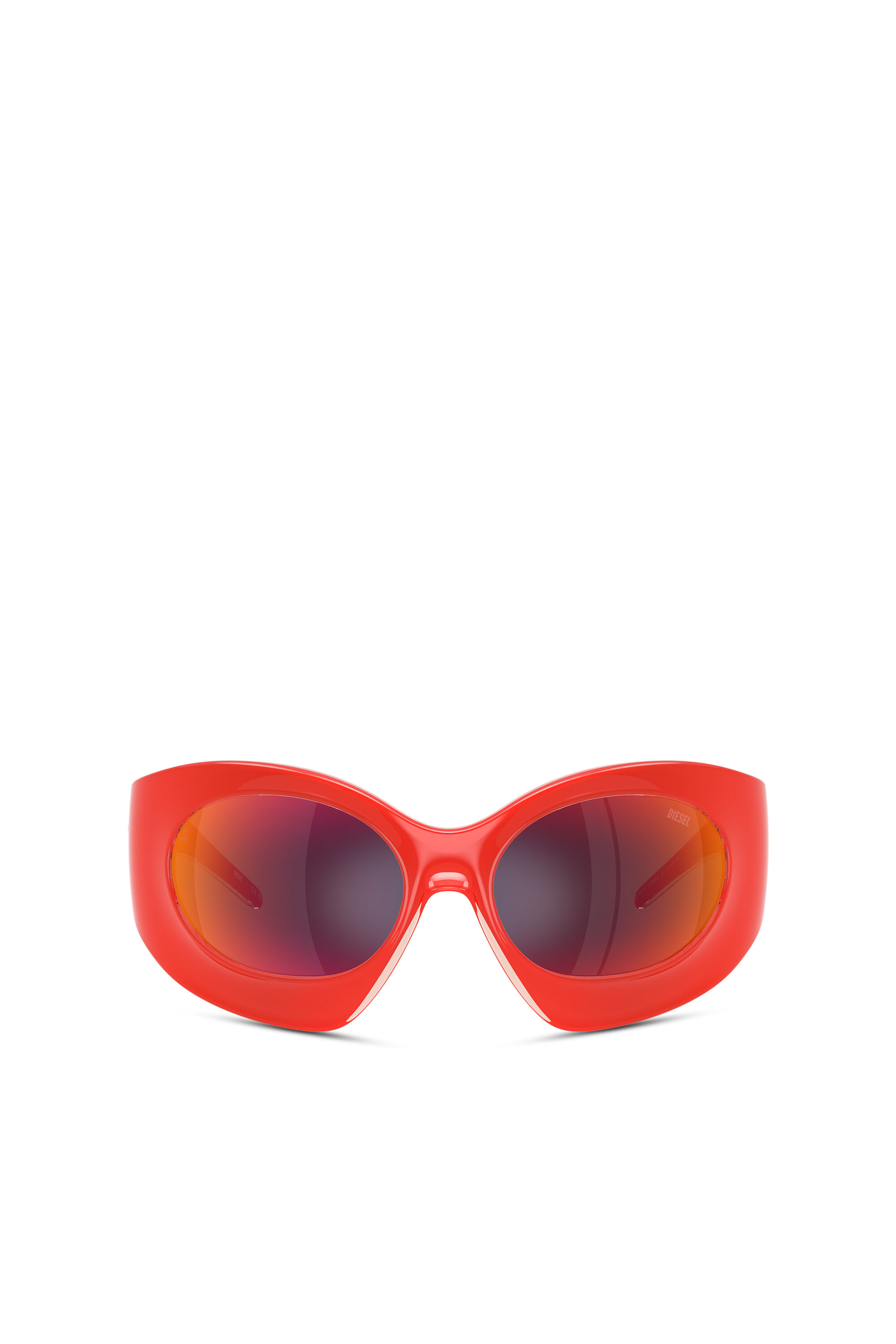 Women's Wraparound shape sunglasses | Orange | Diesel