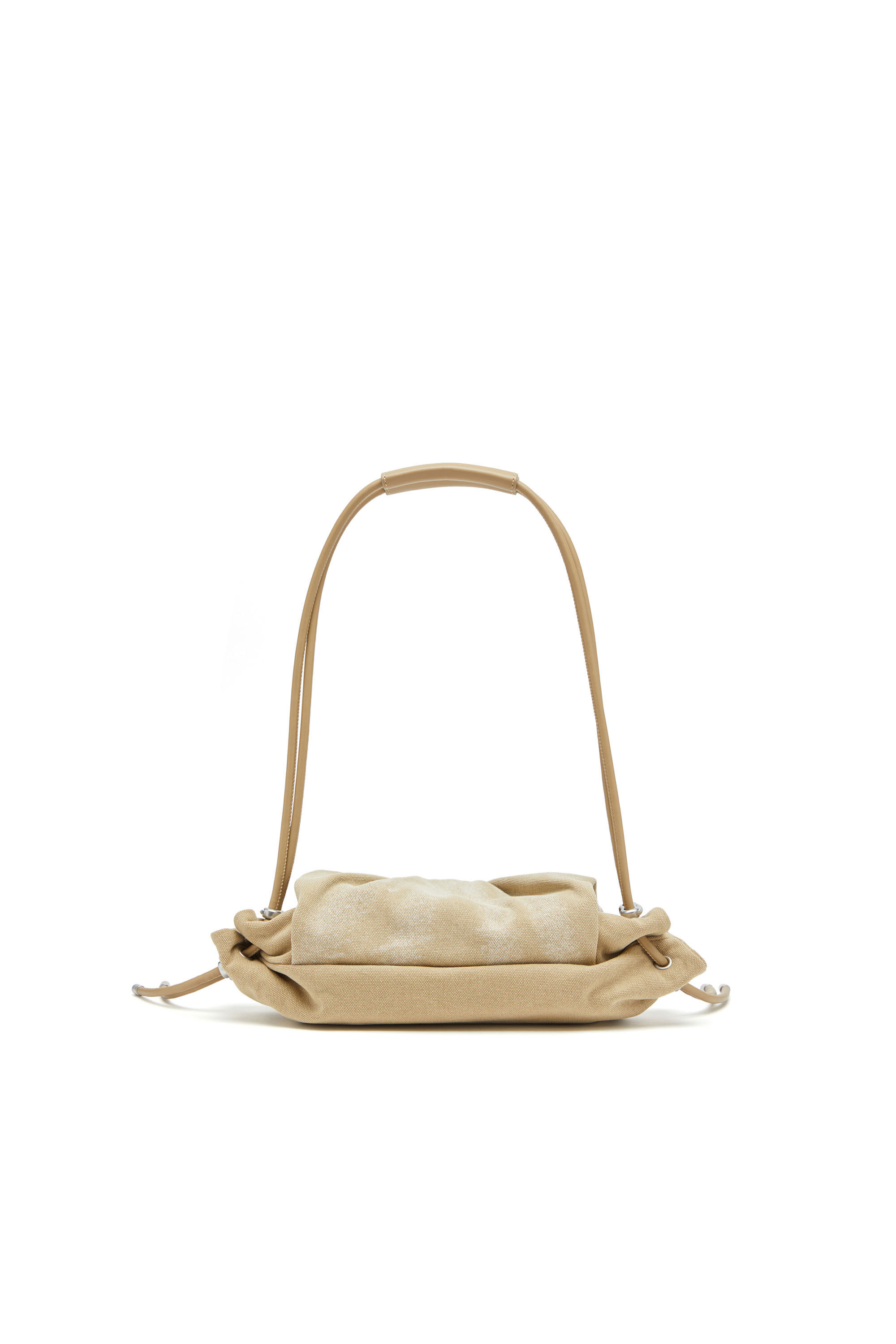 DIESEL / Scrunch-D ショルダーバッグ S/コットン/BEG/無地// Women's Scrunch-D S-Small shoulder bag in washed canvas | Beige