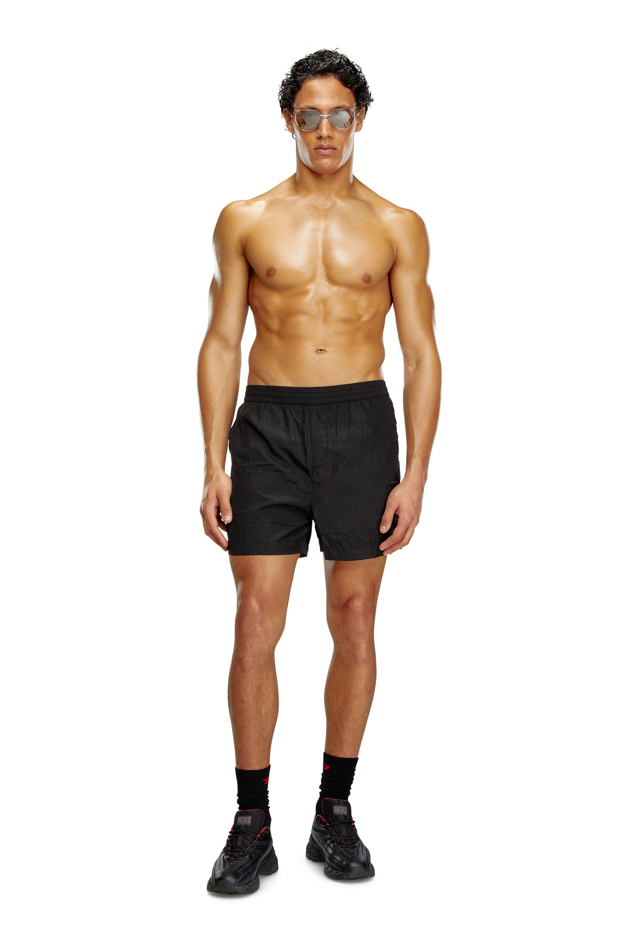 Men's Nylon board shorts | Black | Diesel