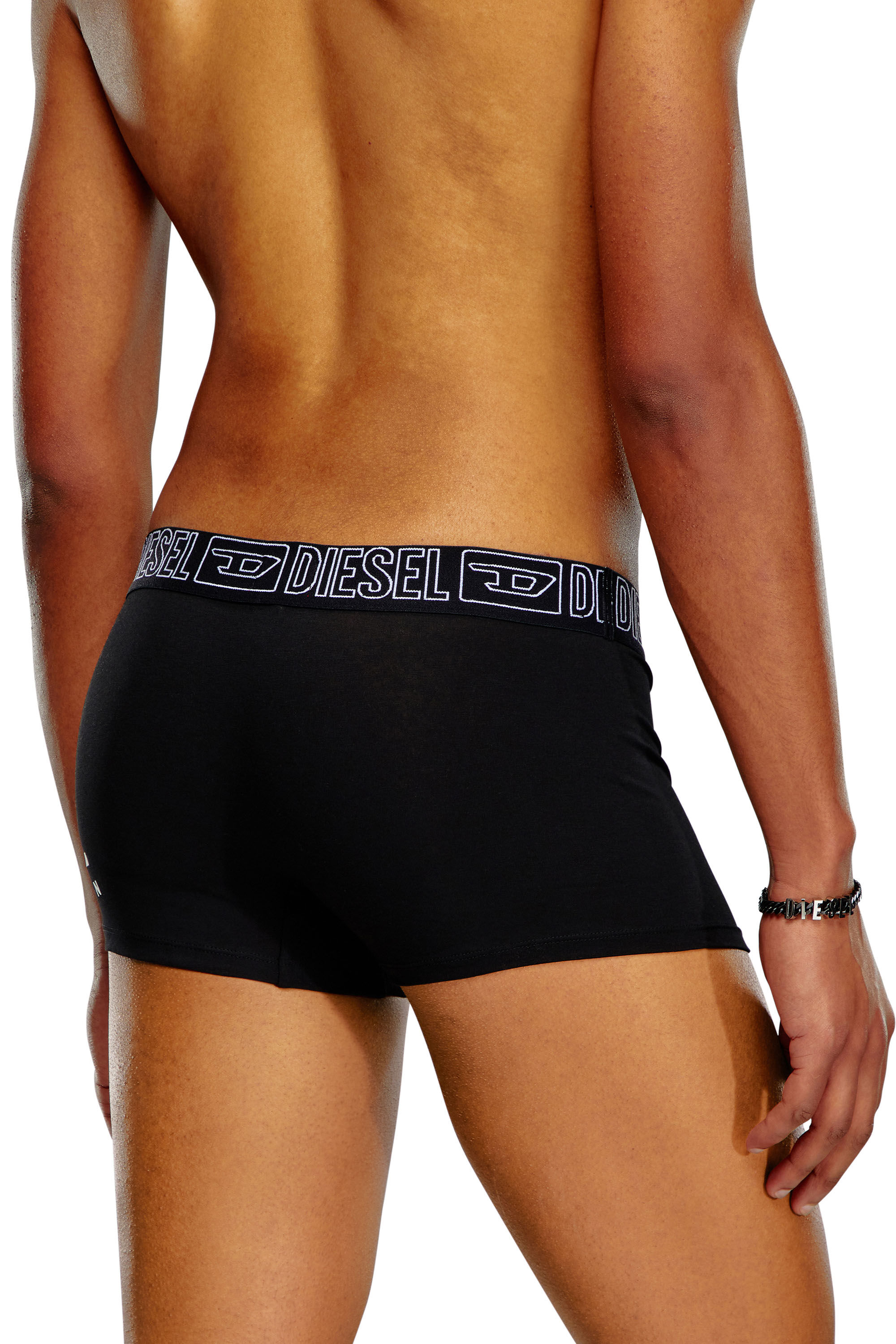 Men's Boxer briefs with logo outline waist | Black | Diesel