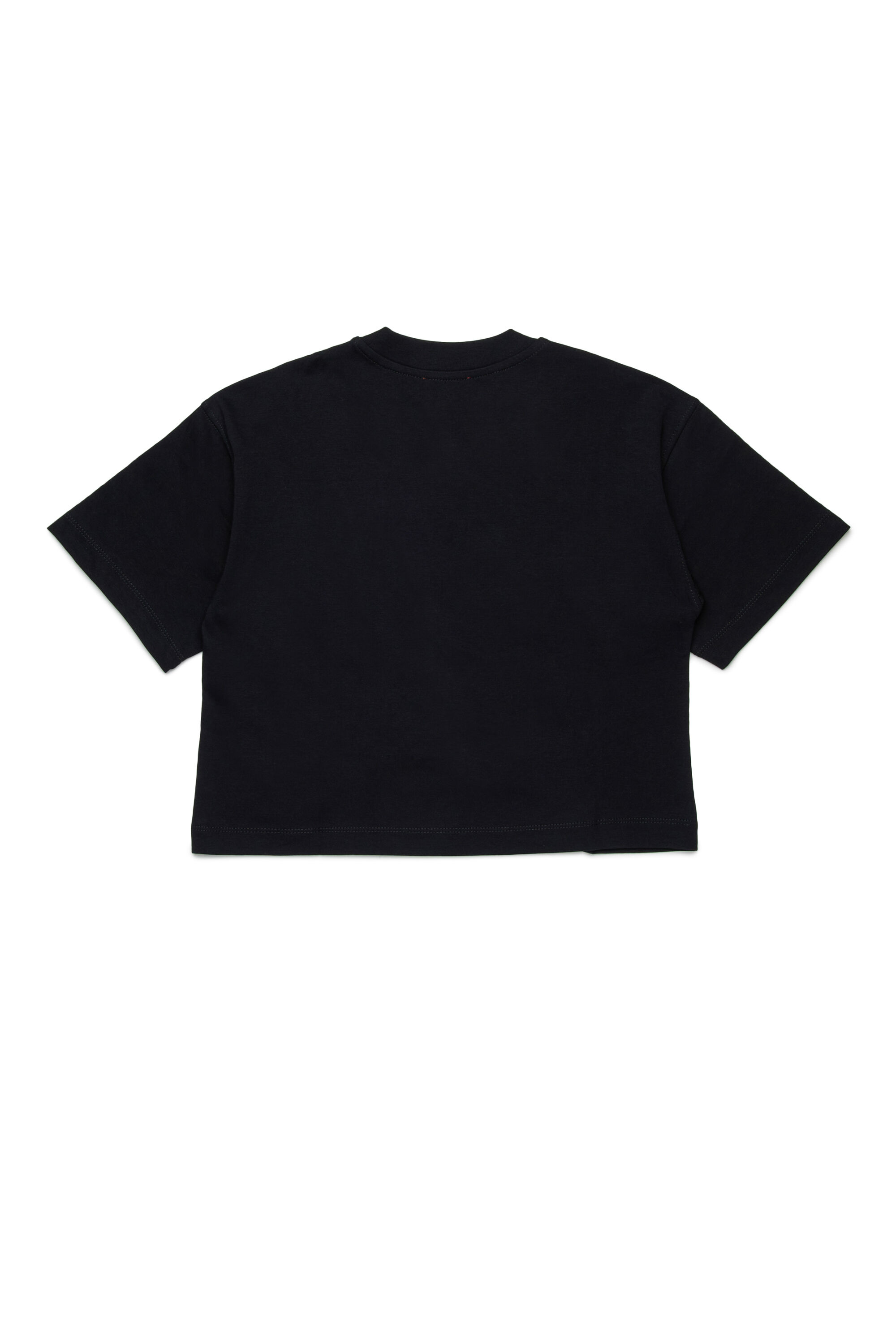 Diesel - TIXAN, Woman's Cotton T-shirt with central logo in Black - 2