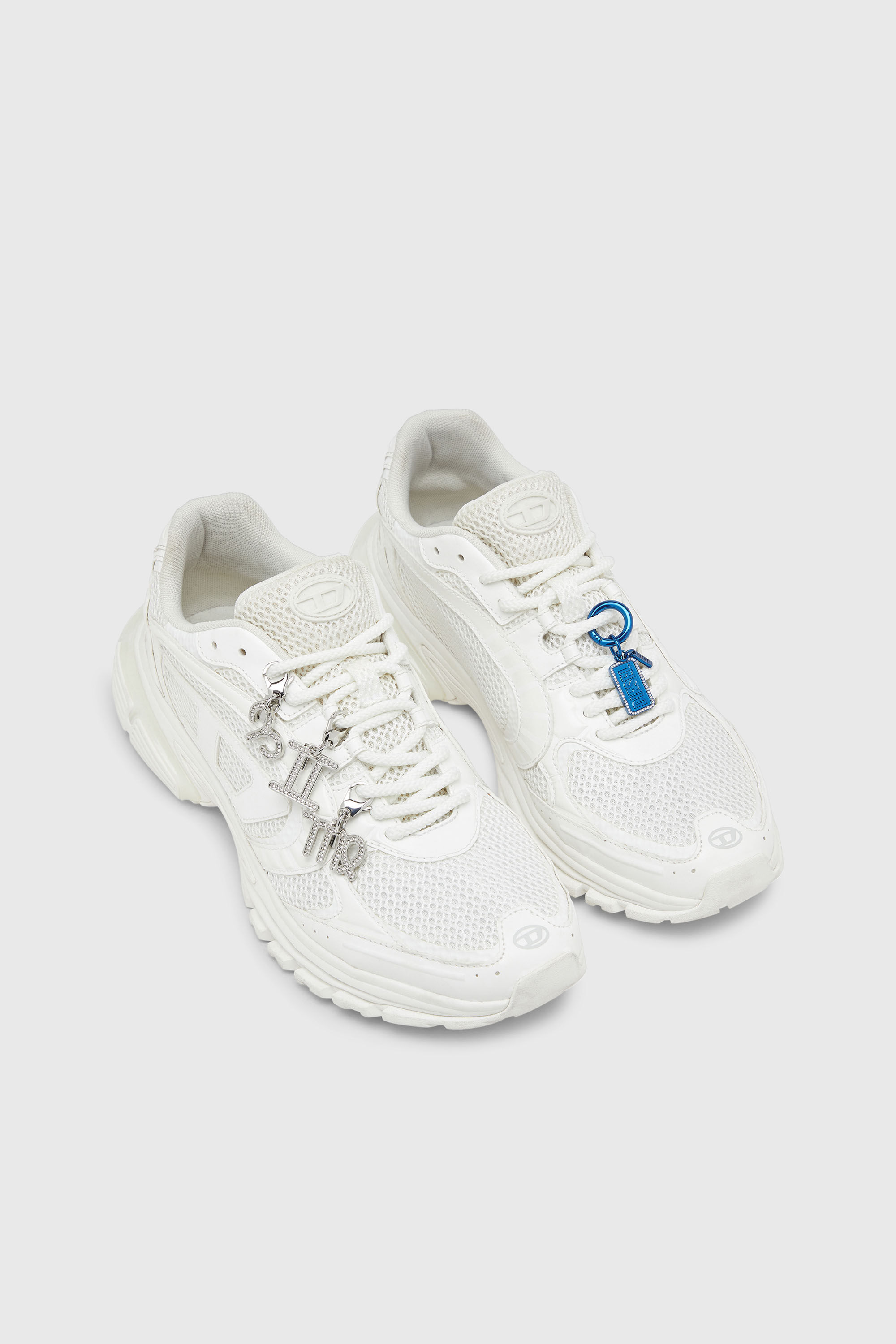 Men's S-Pro-V-Dense-Mesh sneakers with Oval D logo | White | Diesel TR