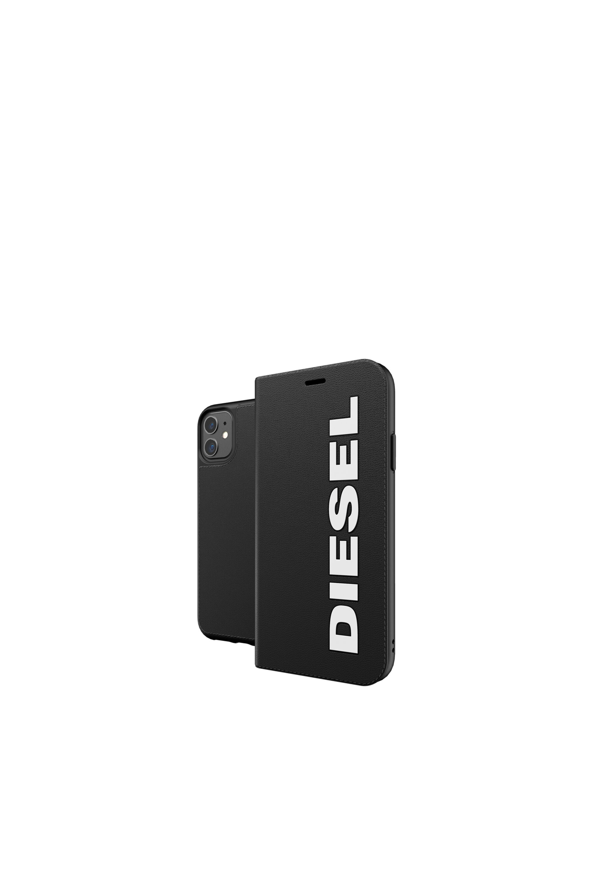 Diesel - 41973 BOOKLET CASE, Unisex Booklet Case Core for iPhone 11 in Black - Image 1