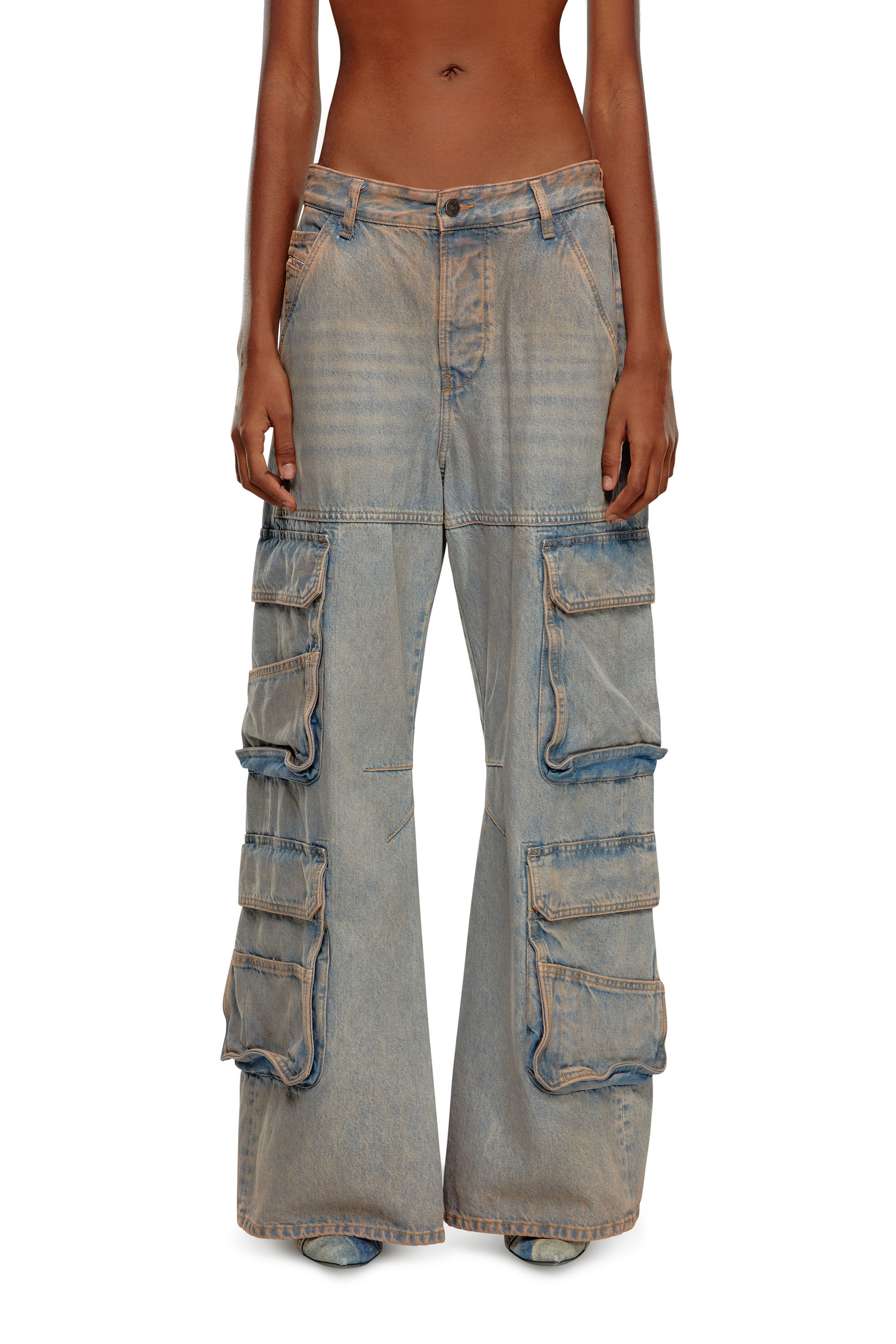 Women's Straight Wide Jeans | Light blue | Diesel 1996 D-Sire