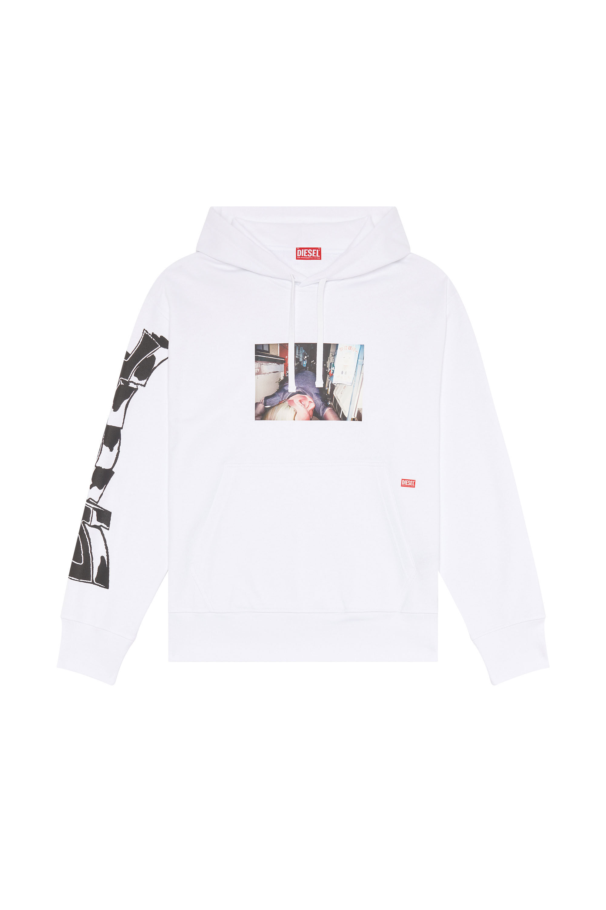 Men s Oversized hoodie with photo print S MACS HOOD L3 Diesel