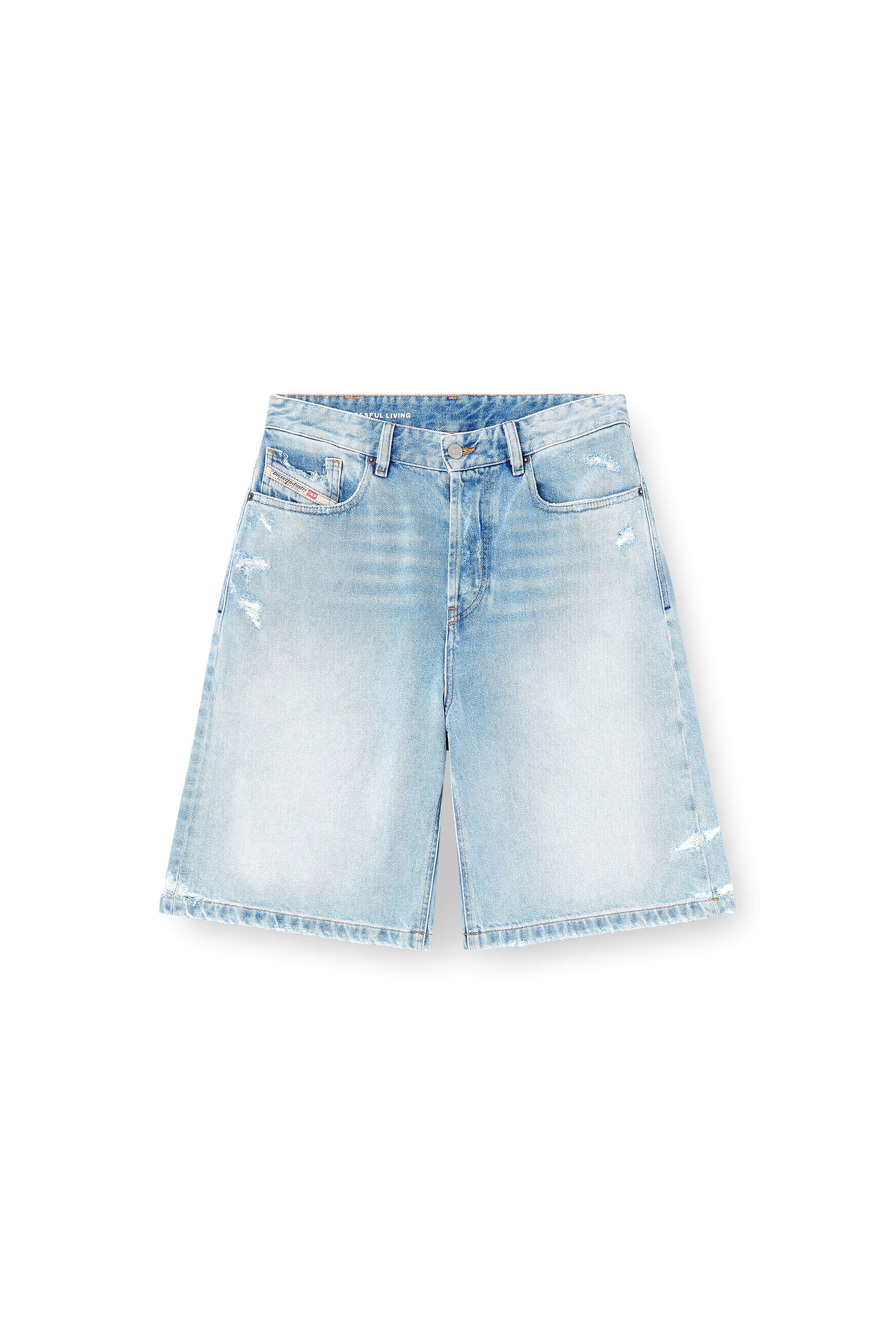 Diesel - DE-SIRE-SHORT, Woman's Shorts in destroyed denim in null - 2