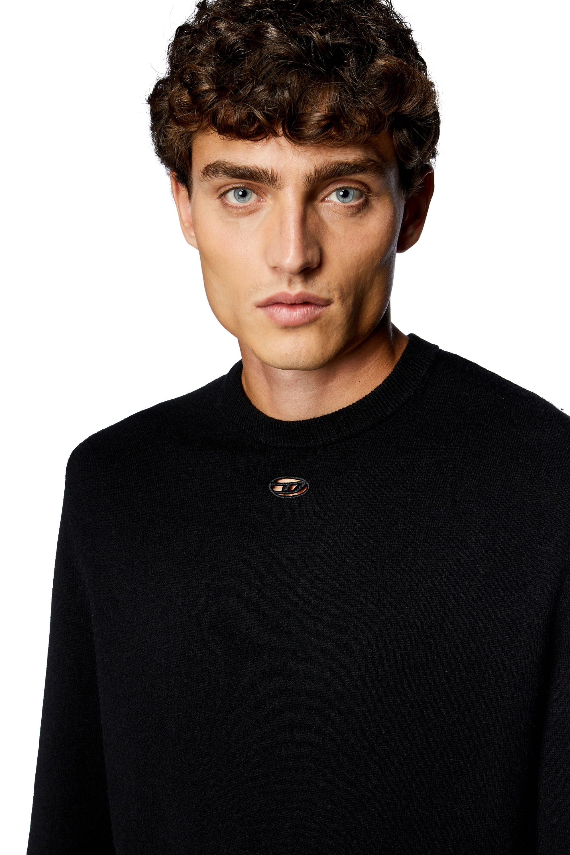 Men s Wool and cashmere jumper Black Diesel