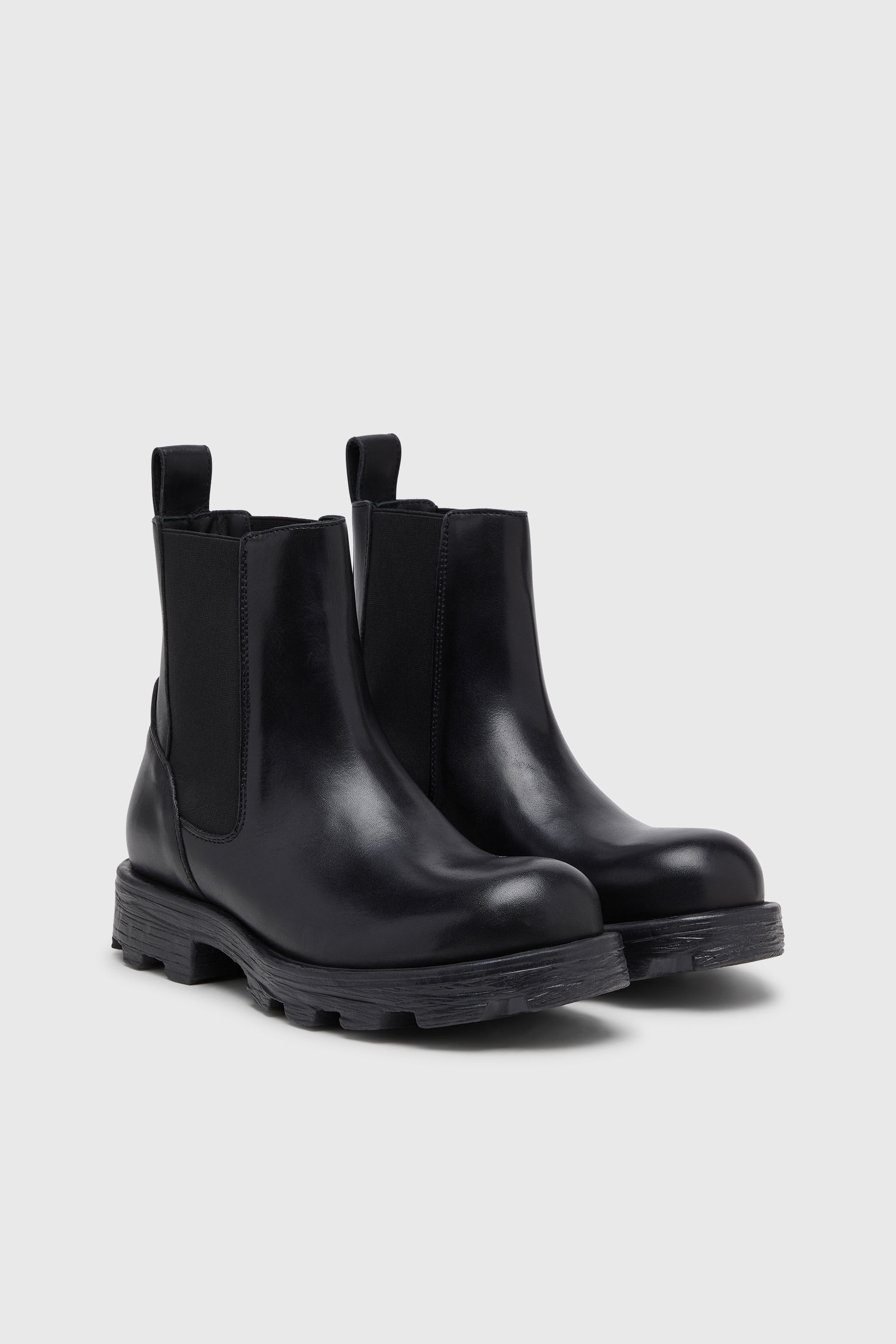 Men's D-Hammer-Chelsea boots in leather | Black | Diesel TR