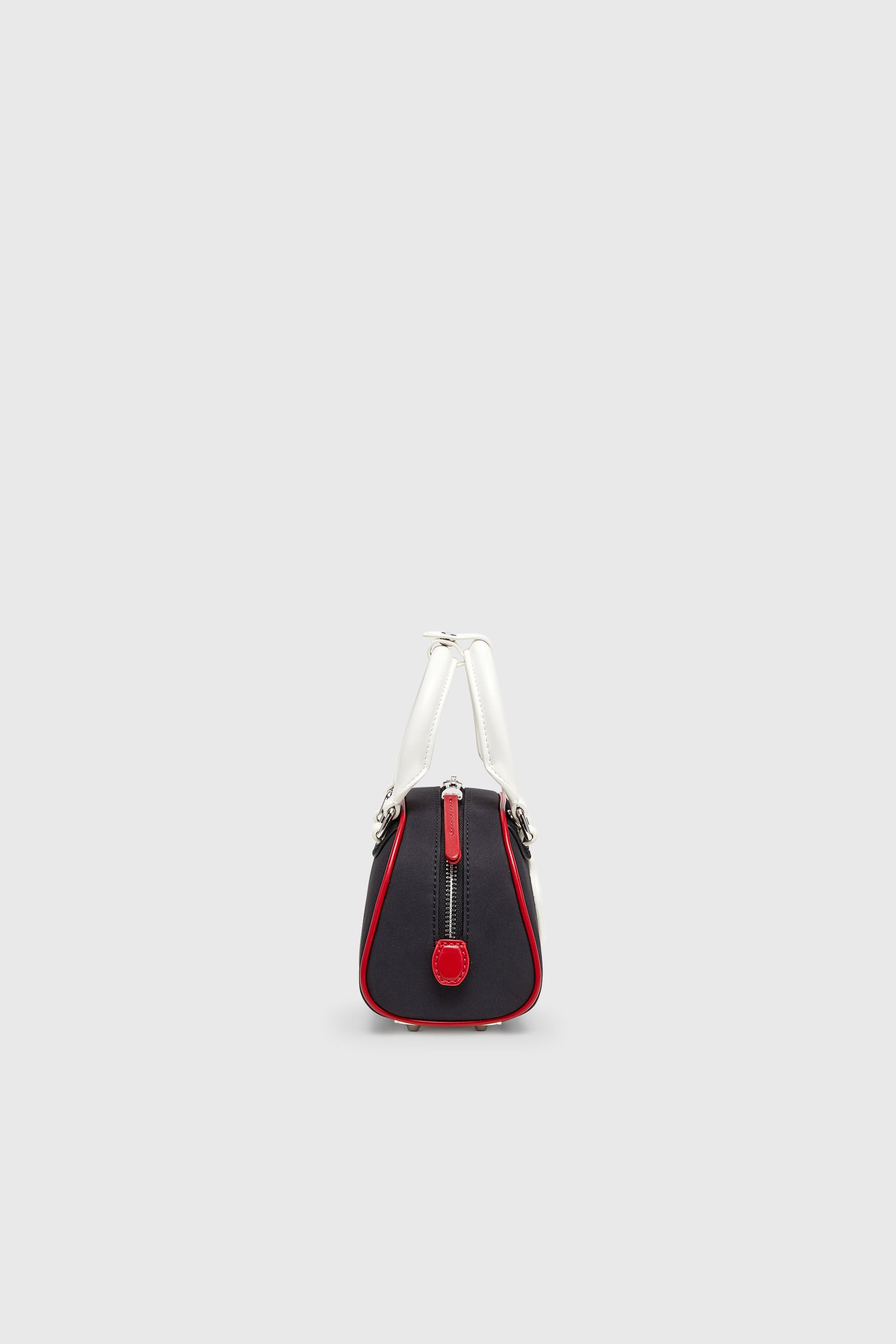 Diesel - 1DR DOME CROSSBODY, Woman's 1DR Dome-Colour-block small bowling bag in Black/White - 5