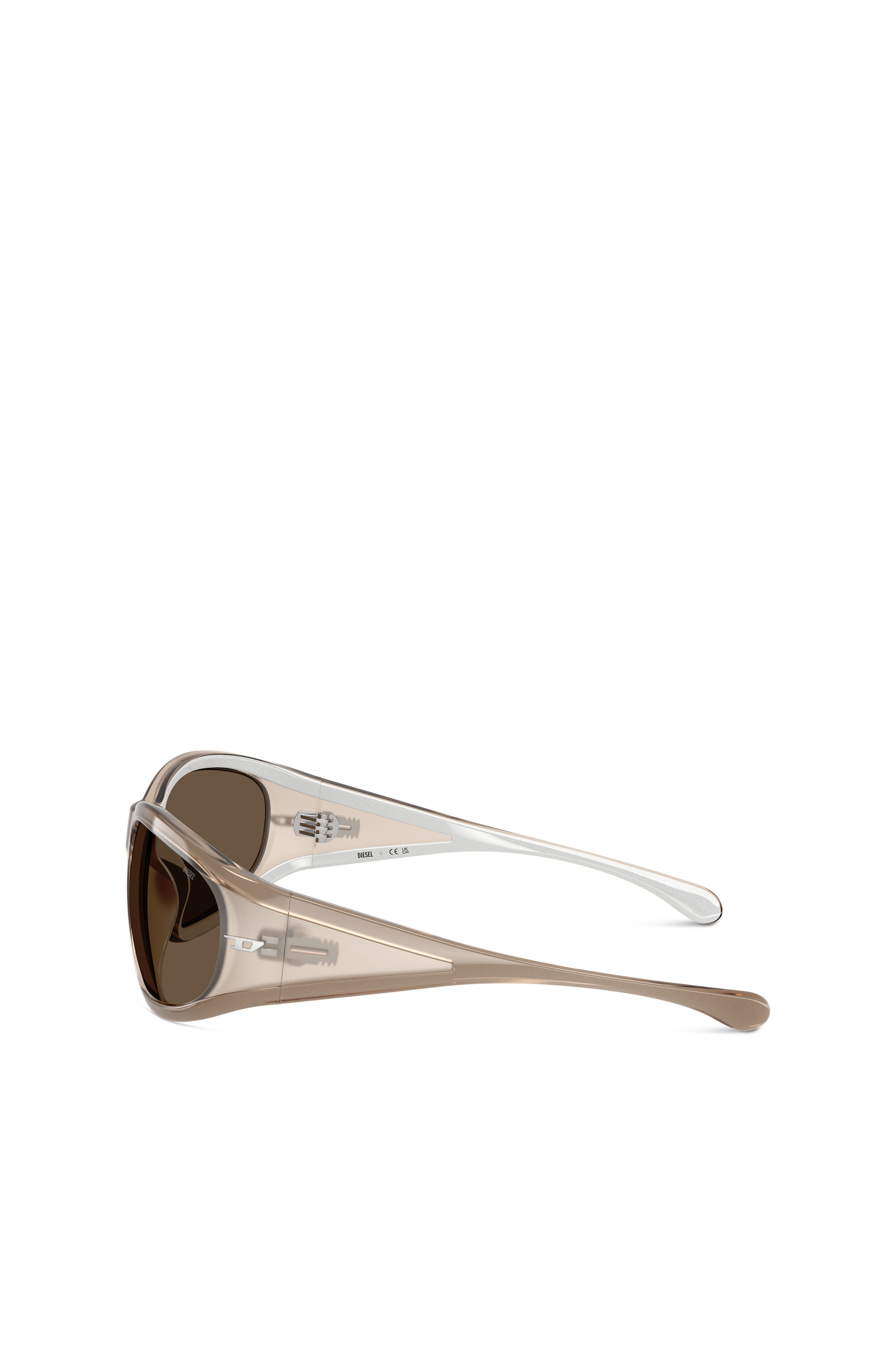 Diesel - 0DL3002, Unisex's Rectangular sunglasses in acetate in Brown - 2