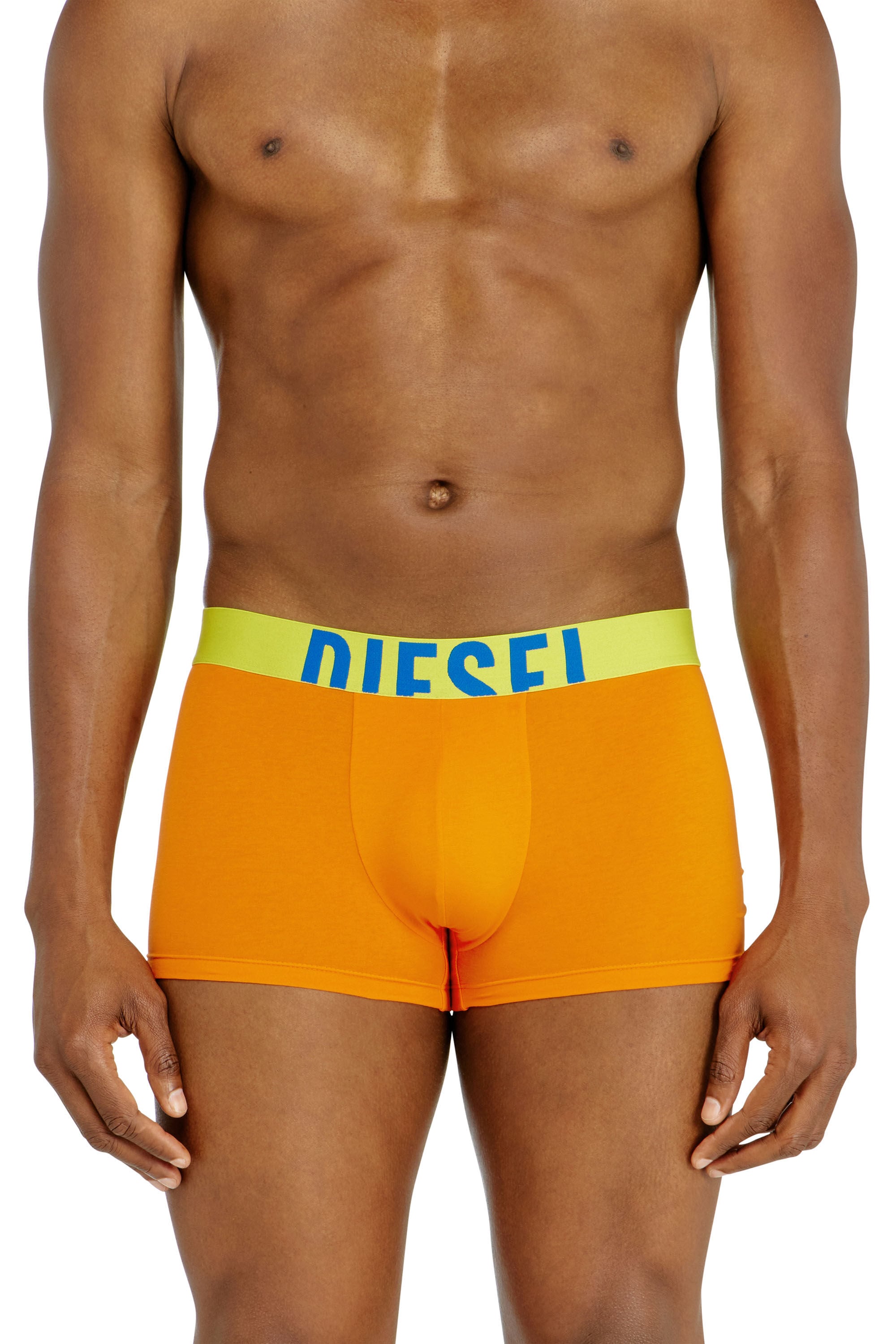 Diesel - DAMIEN-D-POP-3PACK-40, Man's 3-pack of trunks with contrast details in Orange/Yellow - 3