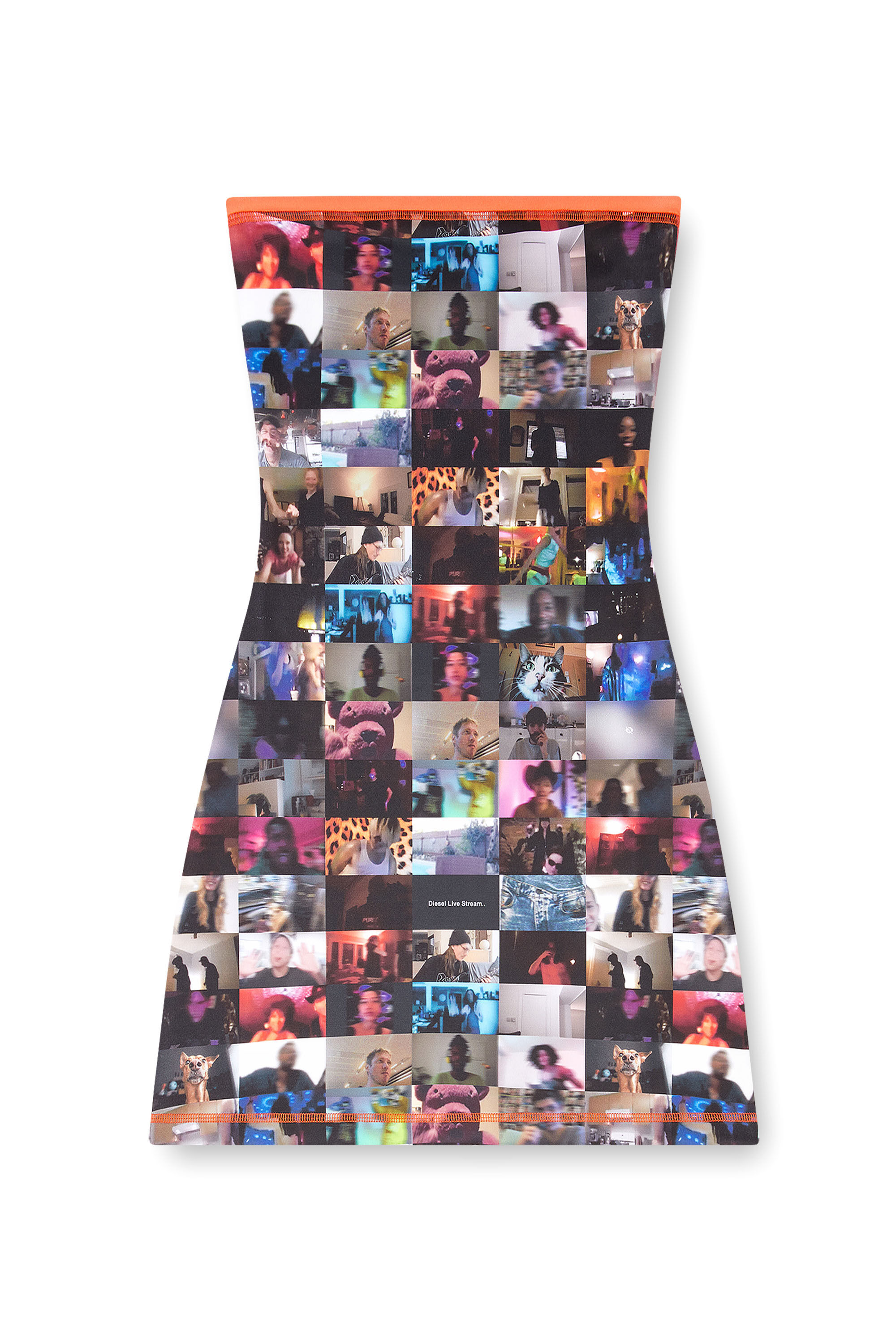 Women's Tube dress with Livestream print | Multicolor | Diesel