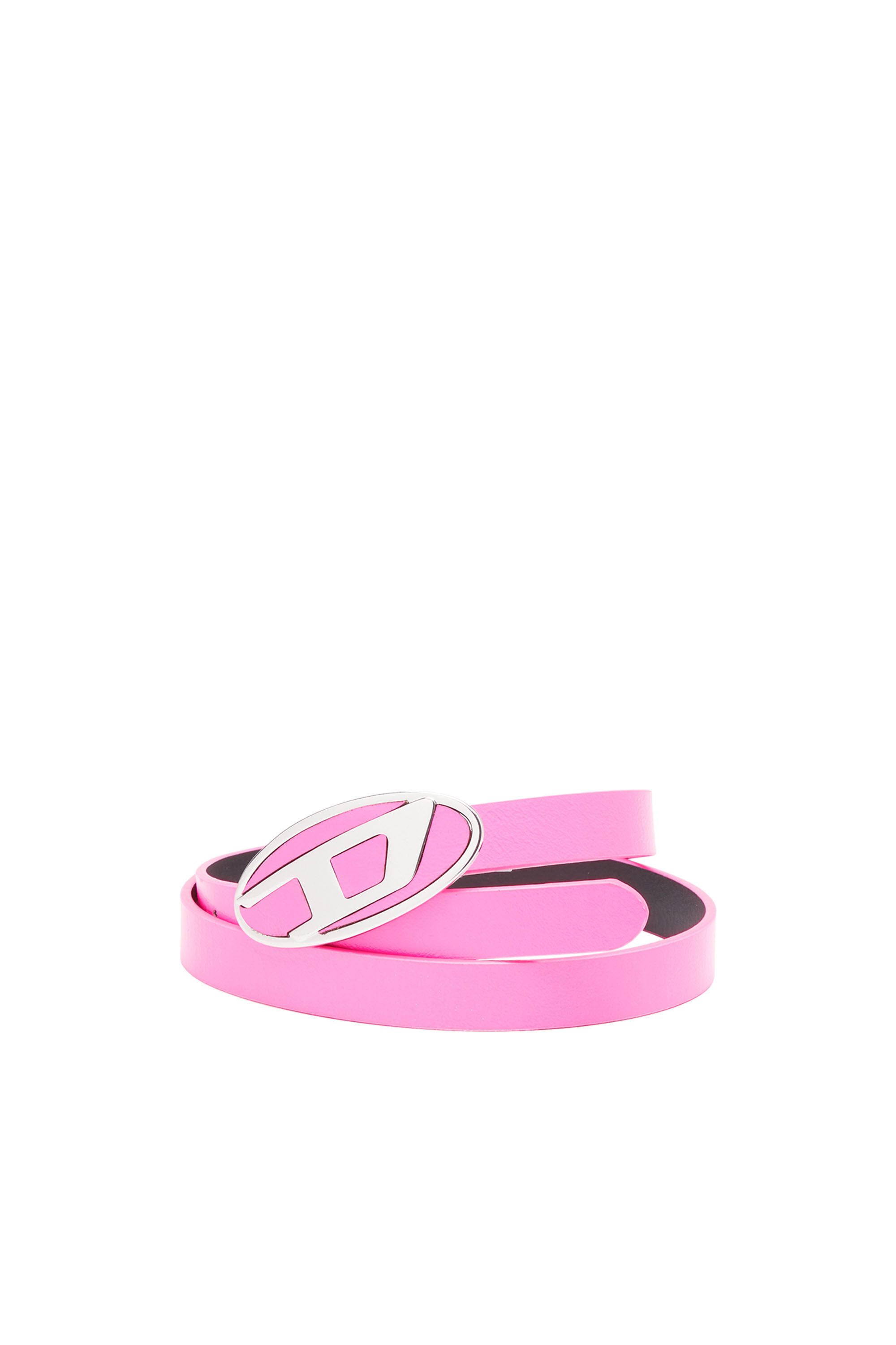 B 1DR 20 Woman Neon leather belt with logo buckle Diesel