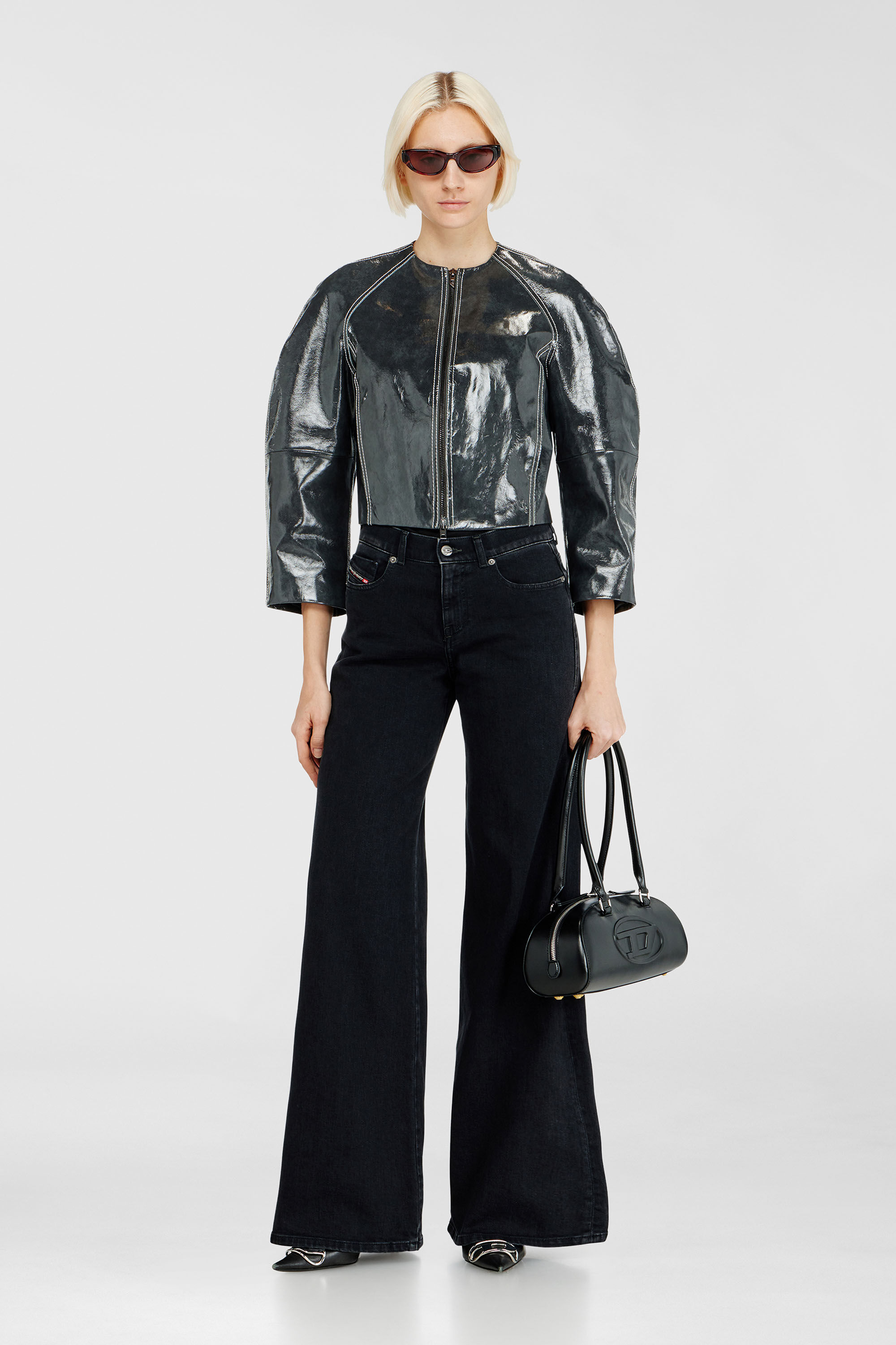 Women's Flare Jeans | Regular Waist 1978 D-Akemi | Black/Dark grey