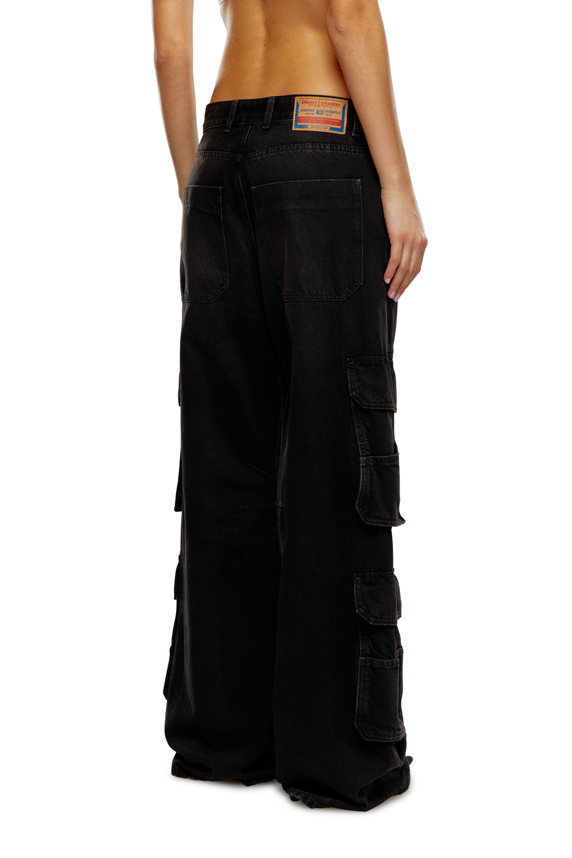 Diesel - Woman's Relaxed Jeans 1996 D-Sire 0KIAG, Black/Dark grey - 3