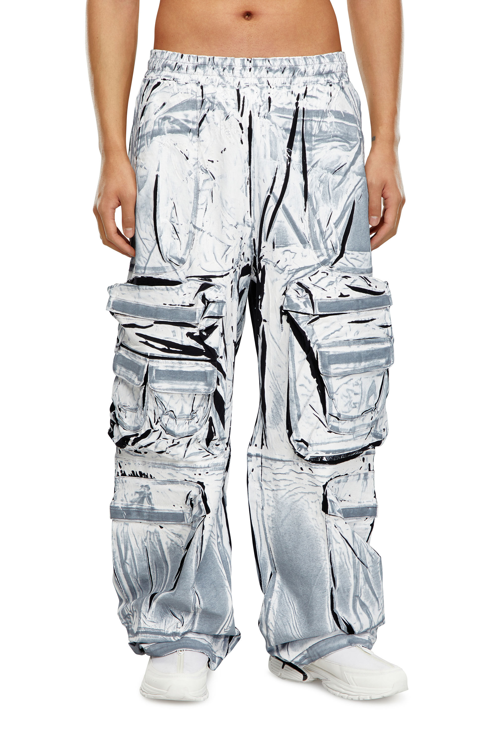 White reflective pants top