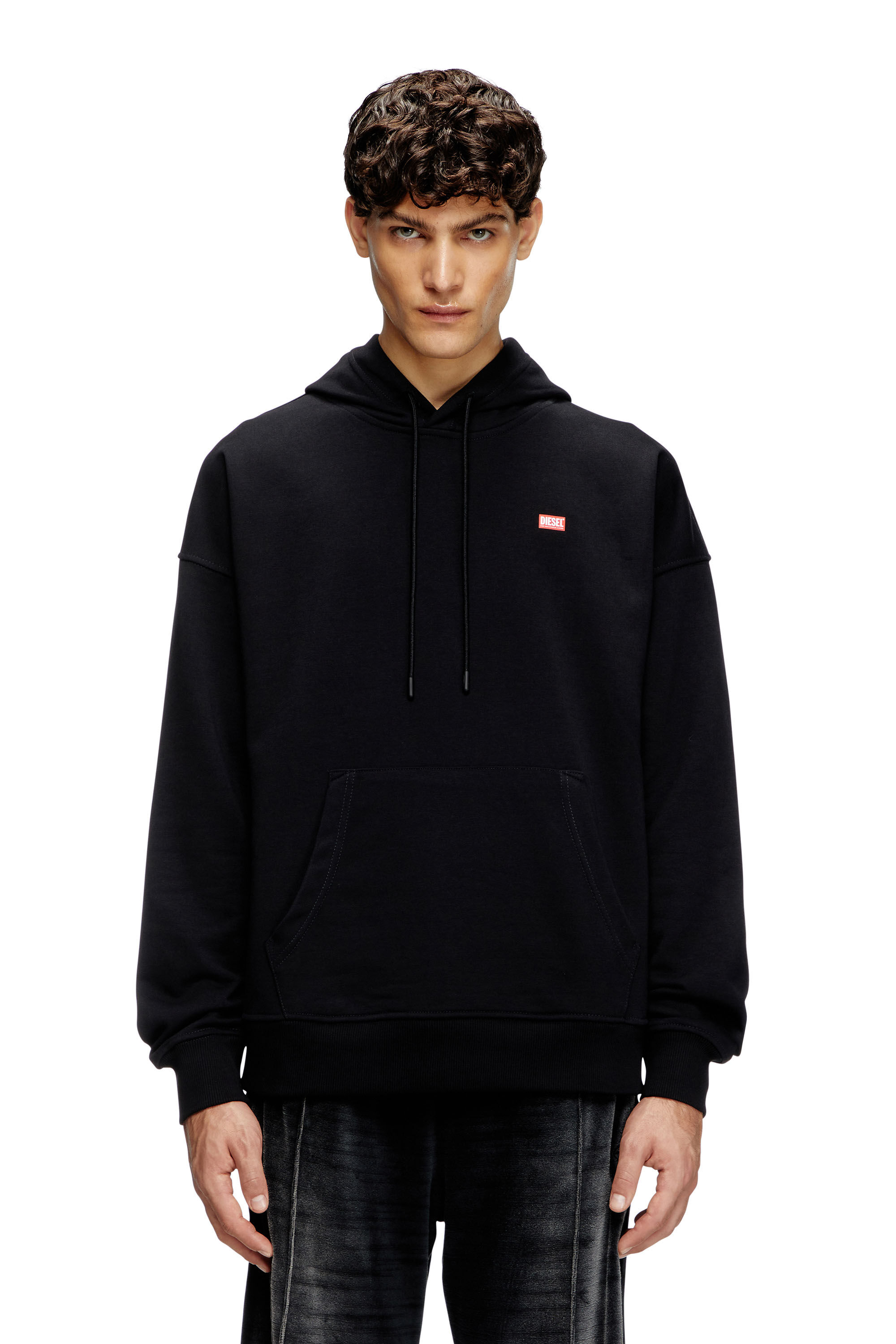Men's Hoodie with small logo | Black | Diesel
