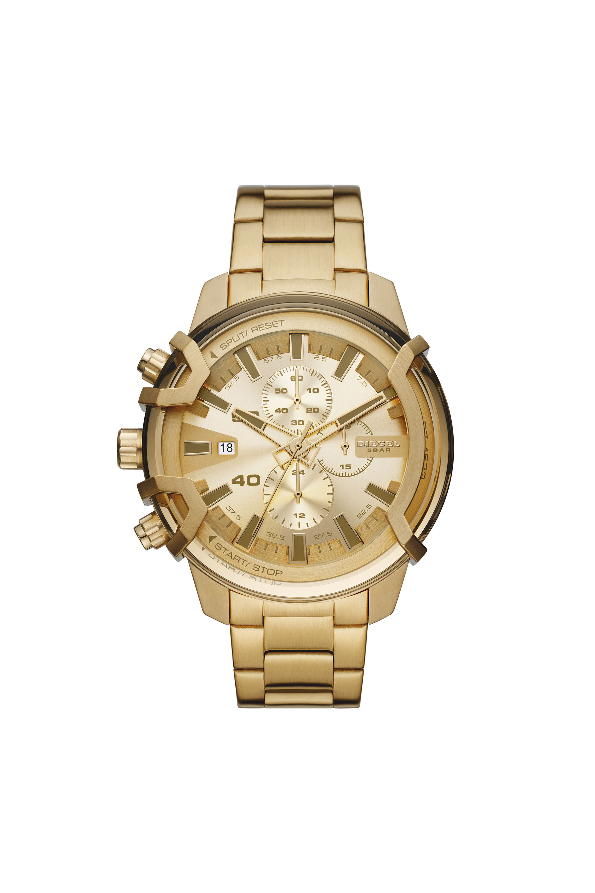 DZ4573 Man Griffed chronograph gold tone watch Diesel