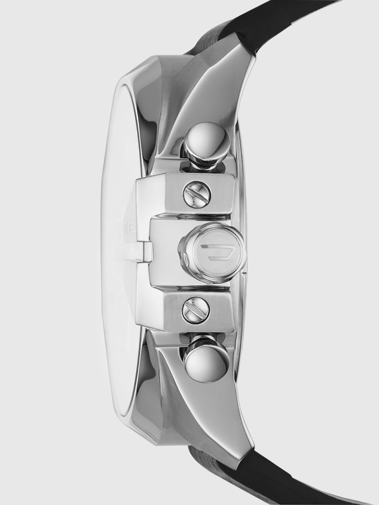 DZ4423 Man: Mega Chief black leather watch with diesel tag | Diesel