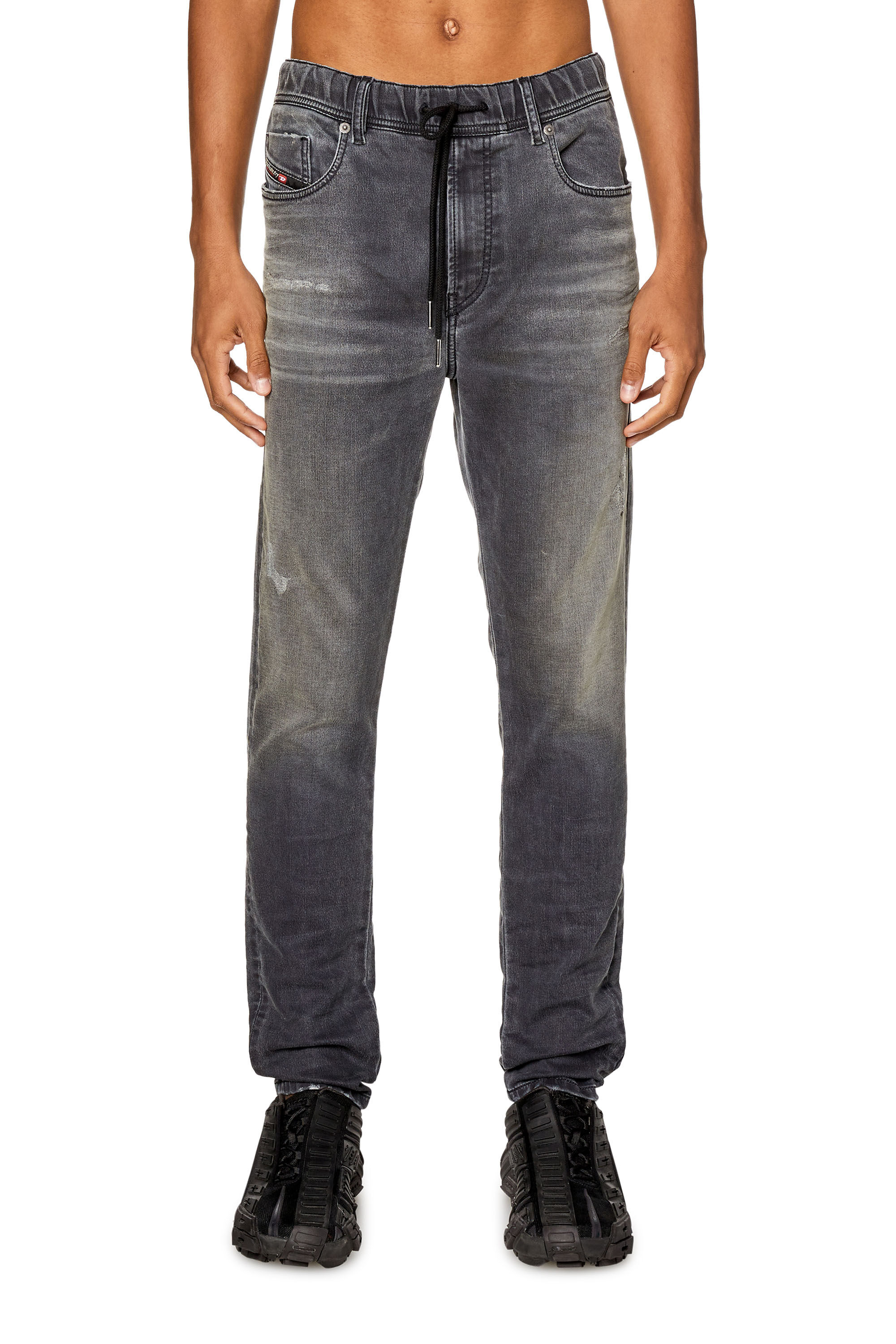 Diesel - Man's Slim E-Spender JoggJeans® 068FP, Black/Dark grey - 3