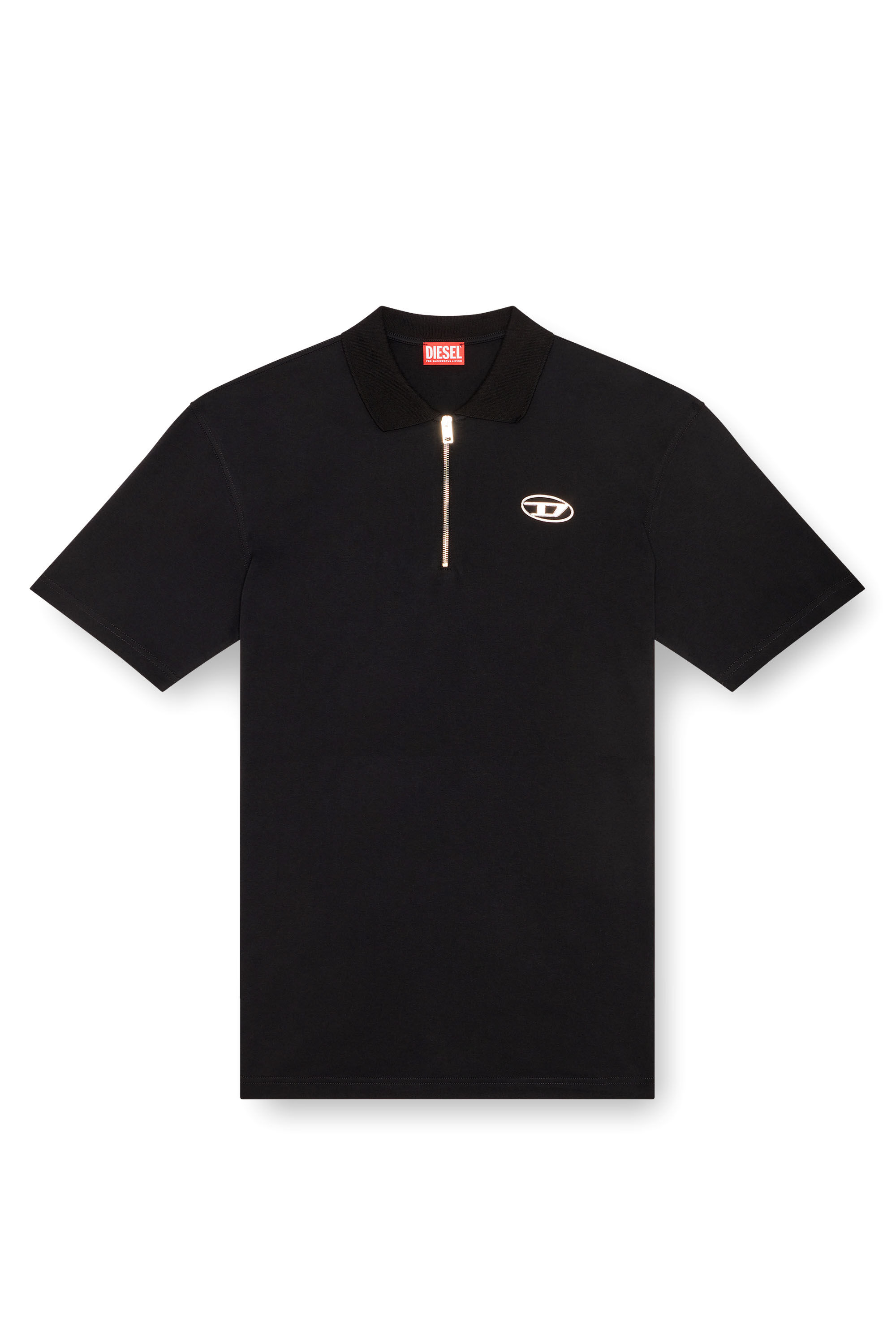 Men s Polo shirt with half zip T VOR OD Diesel