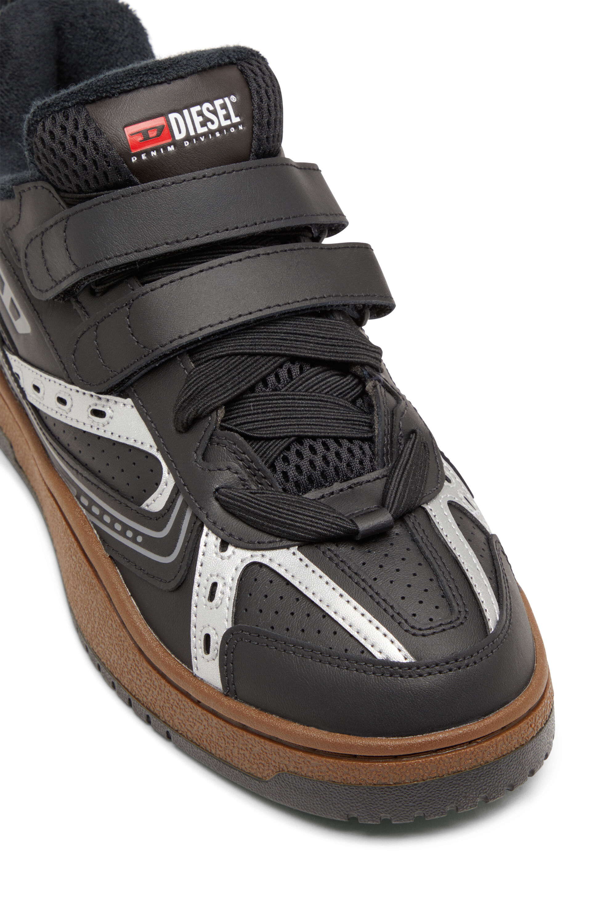 Men's S-Ukiyo-Leather sneaker with straps | Black | Diesel
