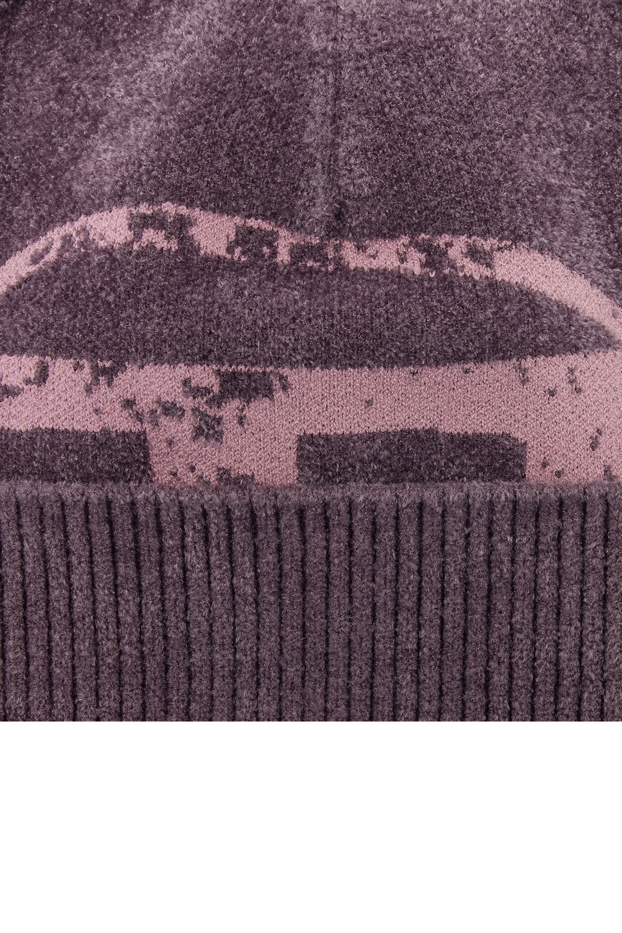 Diesel - K-URIUS, Unisex's Beanie with distressed oval D logo in Violet - 3