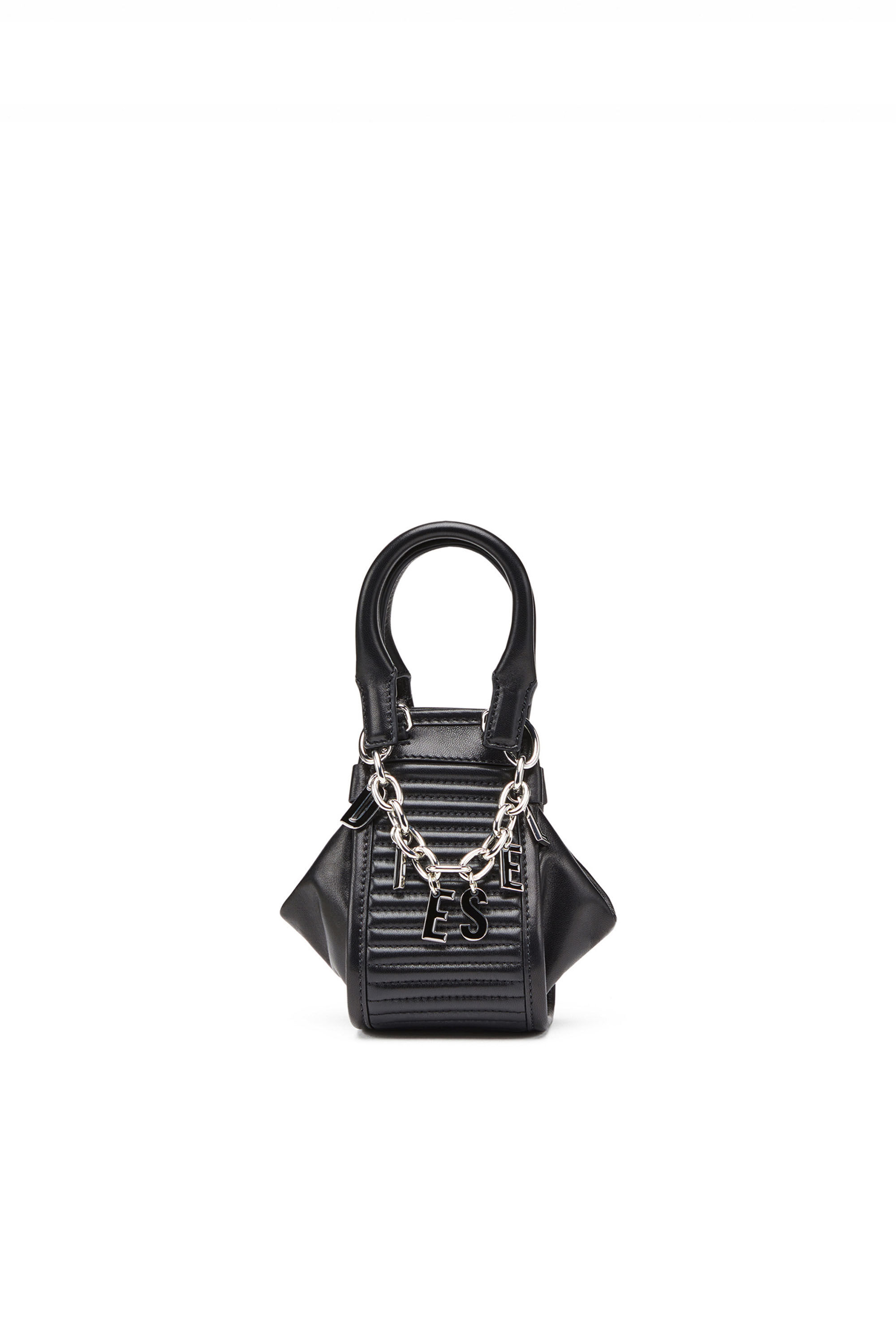 Women's D-Vina-RR XXXS - Mini bag in quilted leather | Black | Diesel