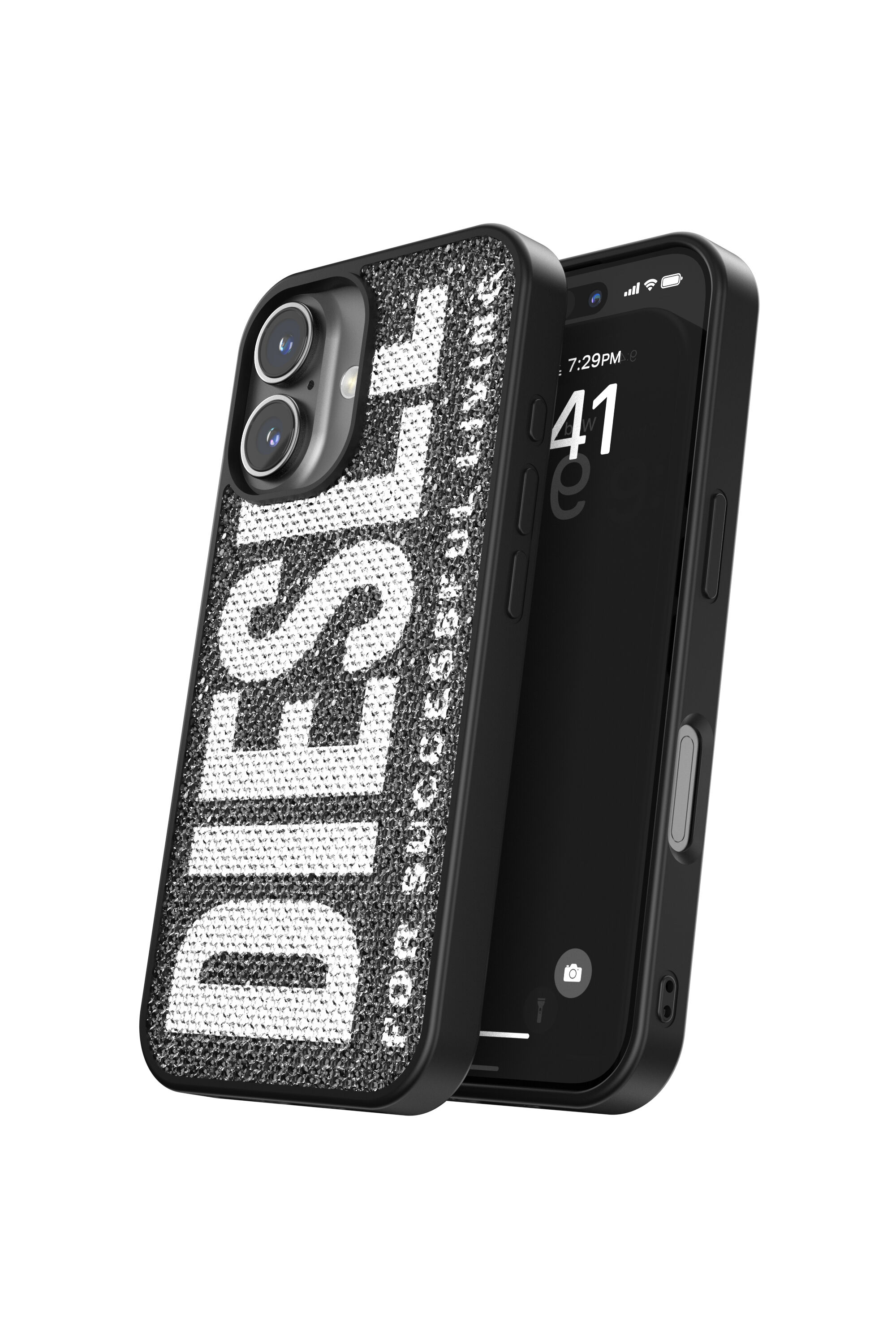 Women's Swarovski Crystal Case for iP 16 | Black | Diesel