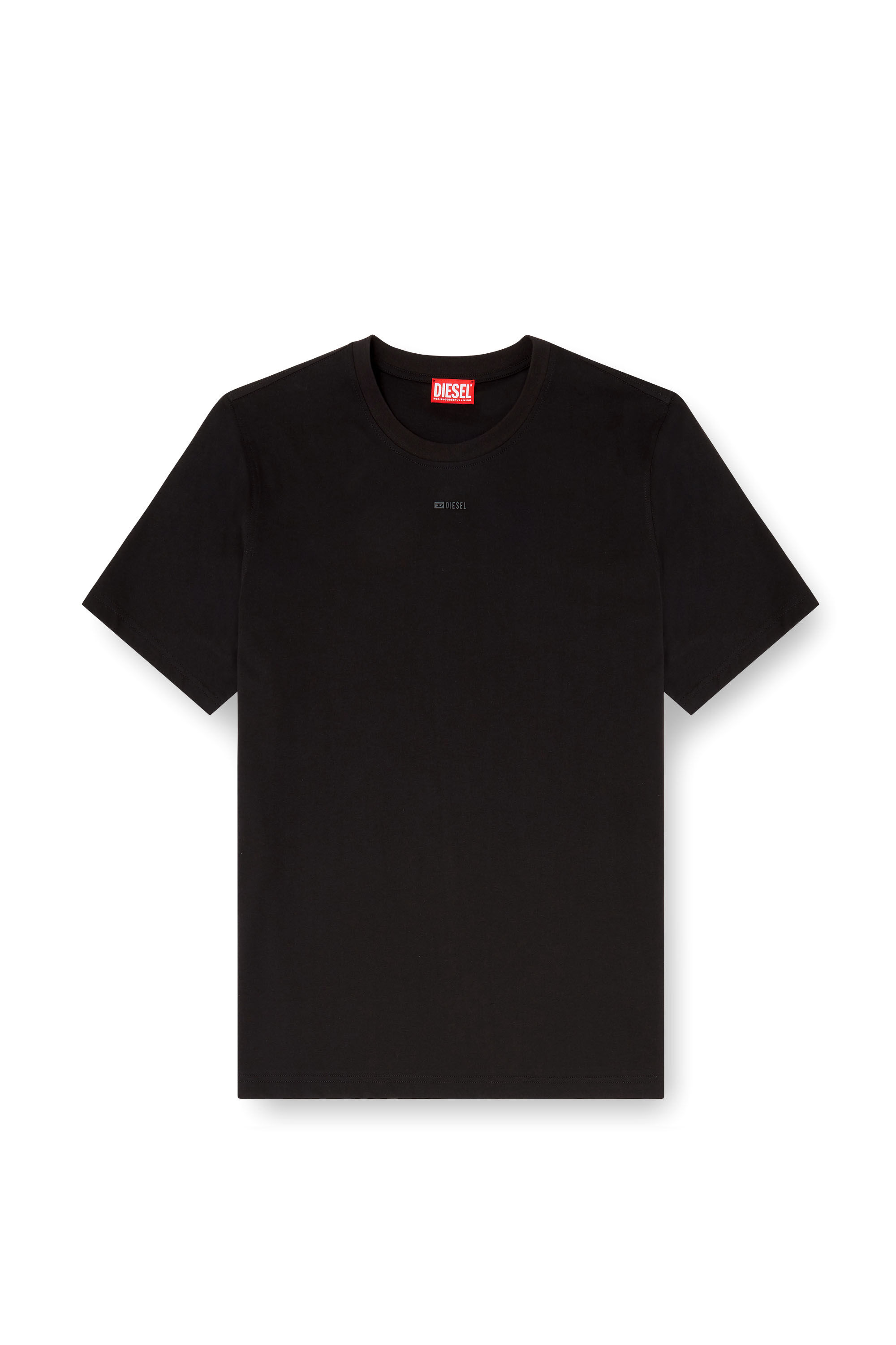 Men's T-shirt with micro metal logo | Black | Diesel TR
