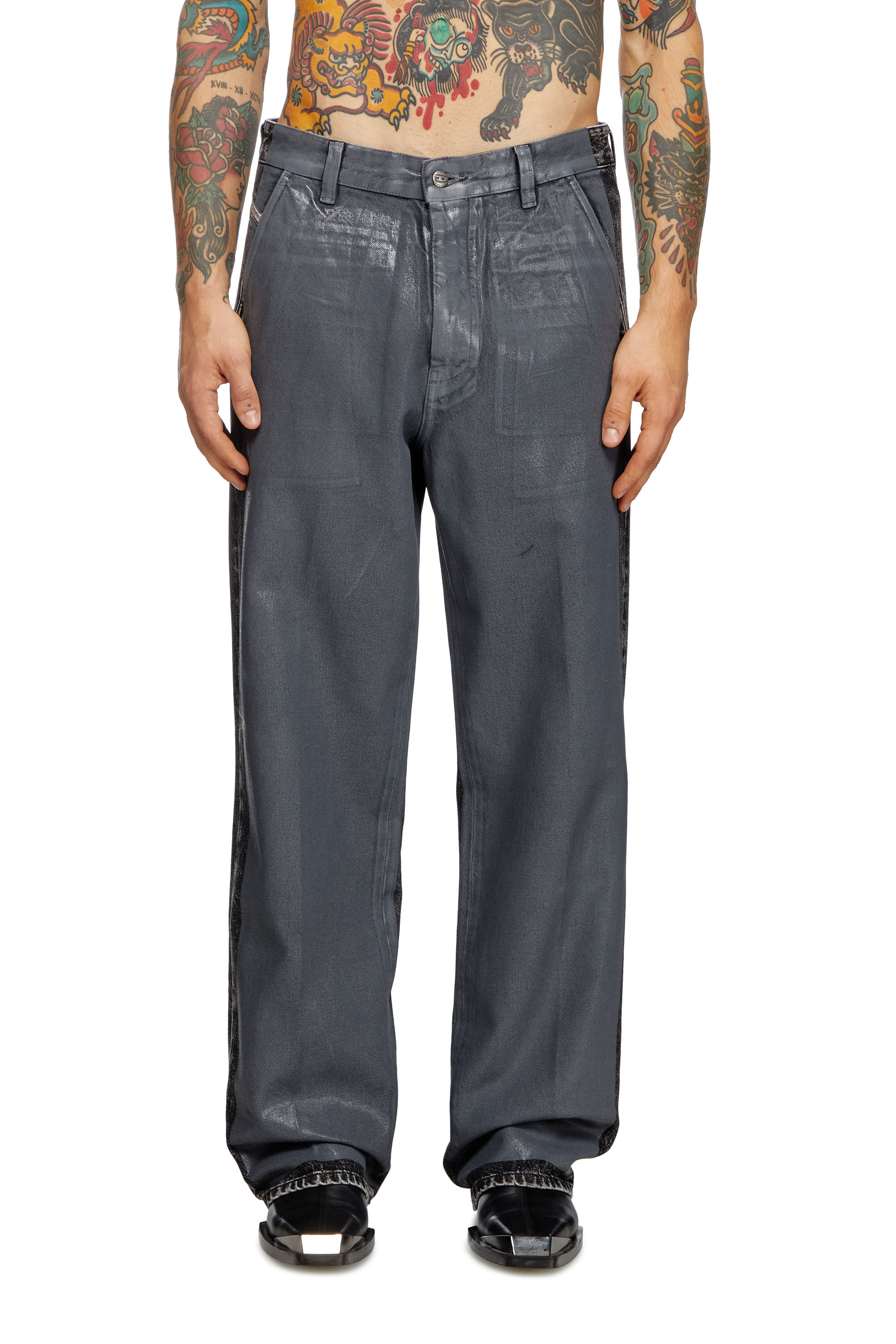 Men's Regular Jeans | Grey | Diesel D-Phant-chino