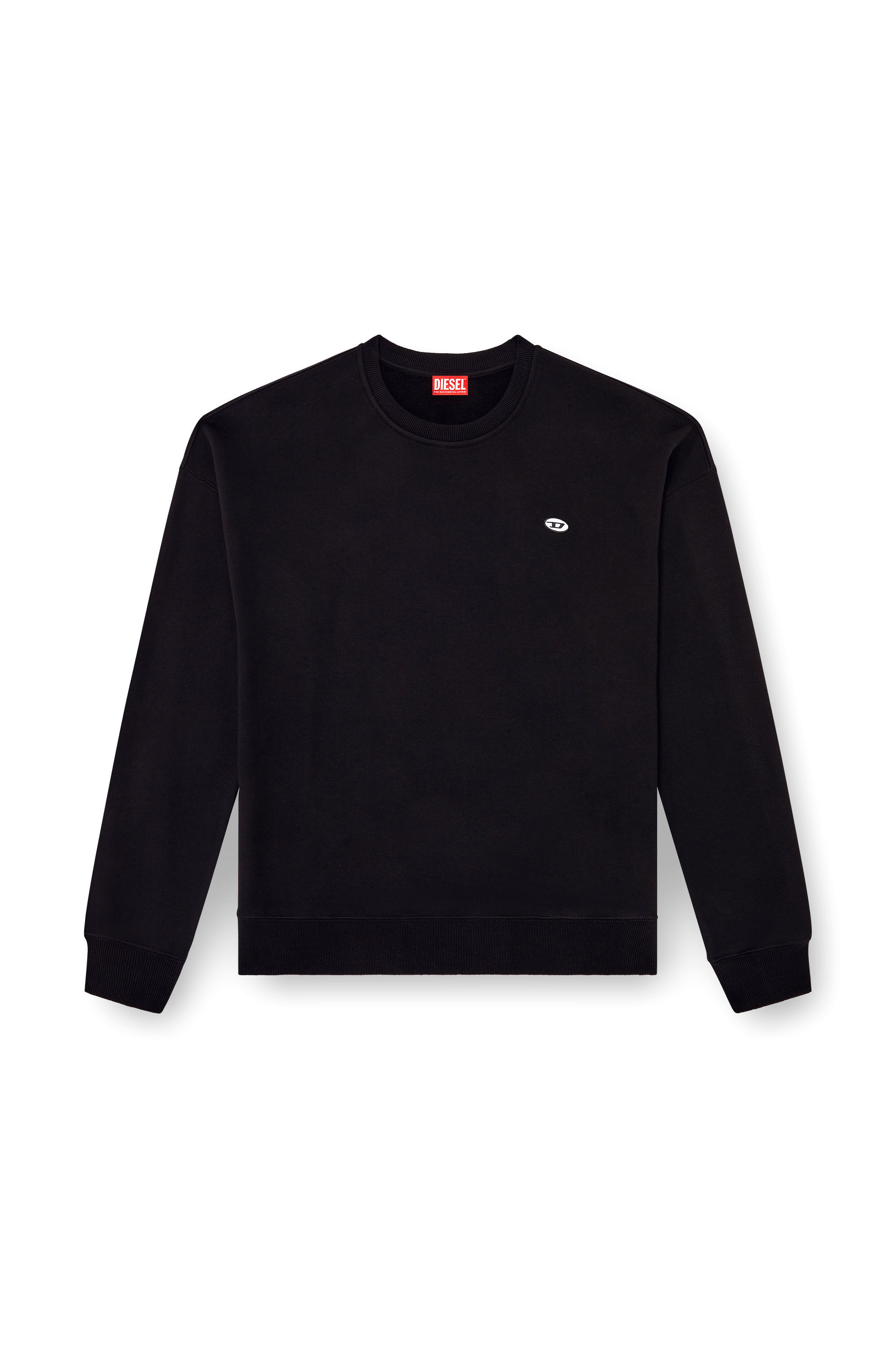 スウェット・トレーナー Diesel S-Rob-Megoval-D Sweatshirt Men's Sweatshirt with logo embroidery | Black | Diesel