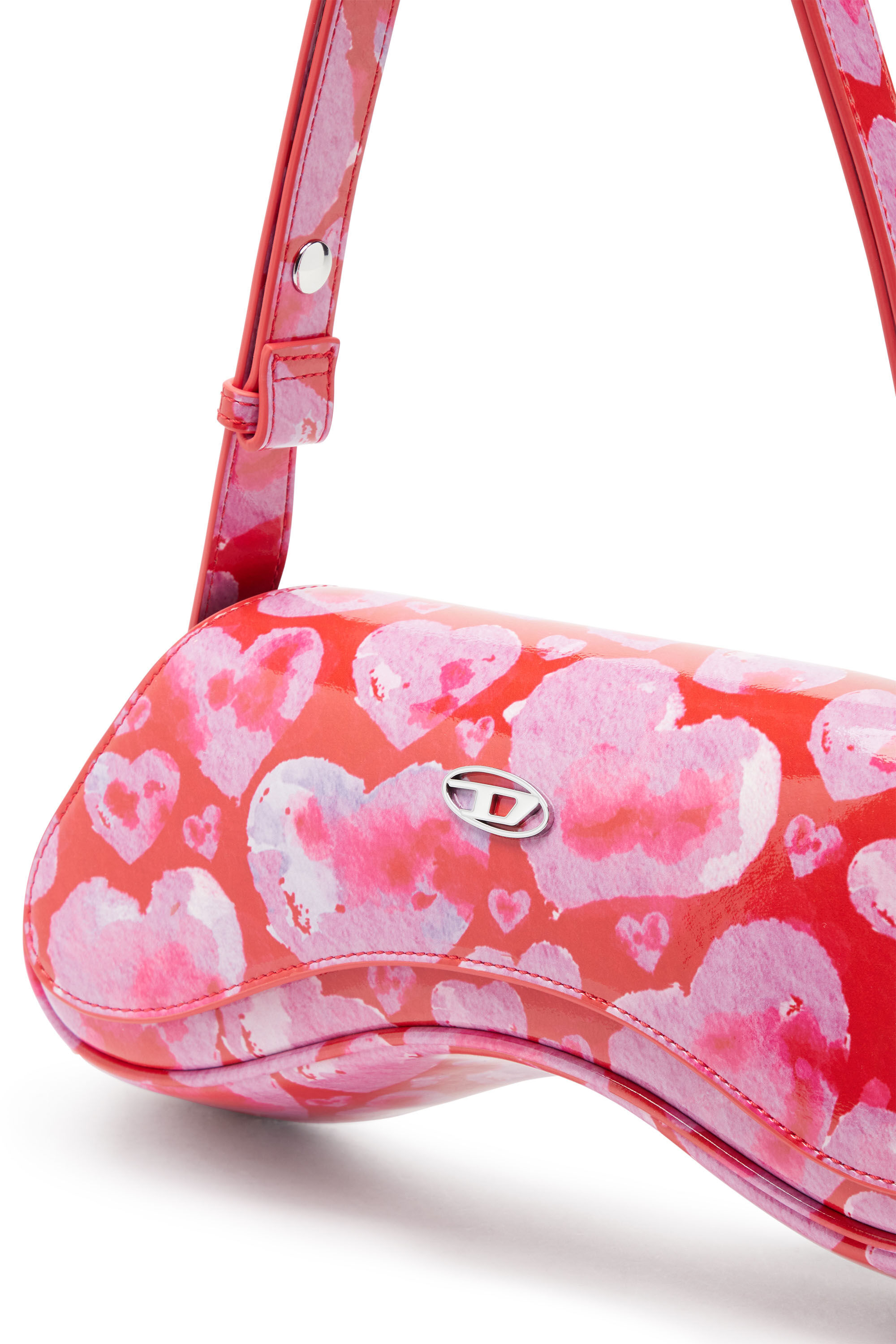 Women's St Valentine-Play-Crossbody bag with all-over heart
