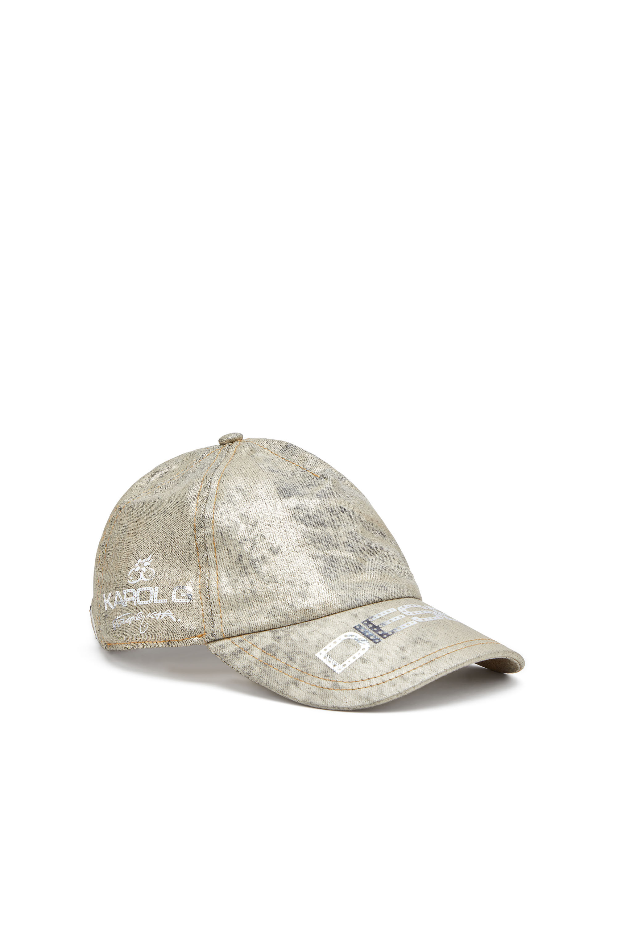 Women's Baseball cap in metallic denim | Gold | Diesel
