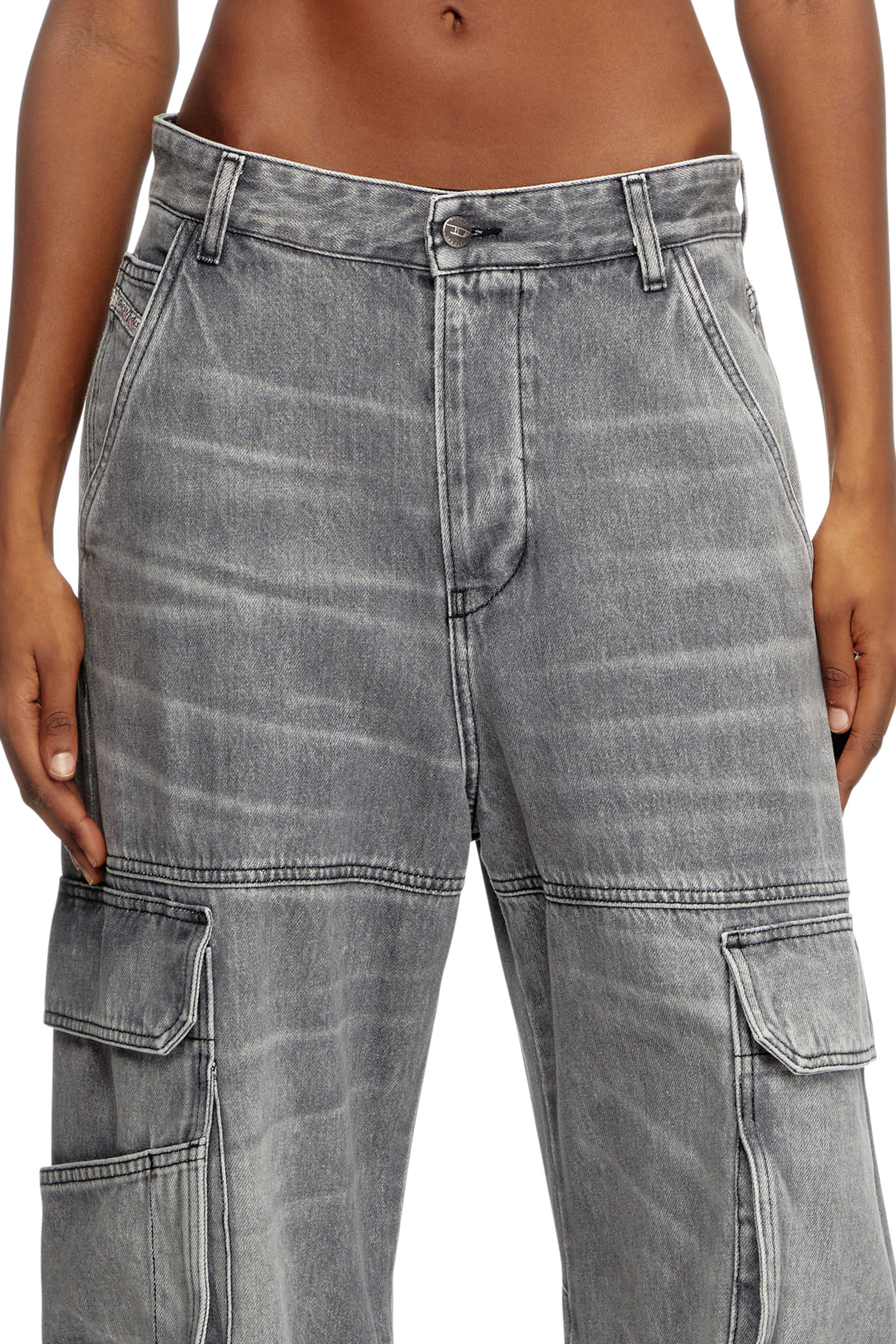 デニム・ジーパン DIESEL Women Denim Pants A133160DCBE02 Gray Women's Relaxed Jeans | Light Grey | Diesel 1996 D-Sire