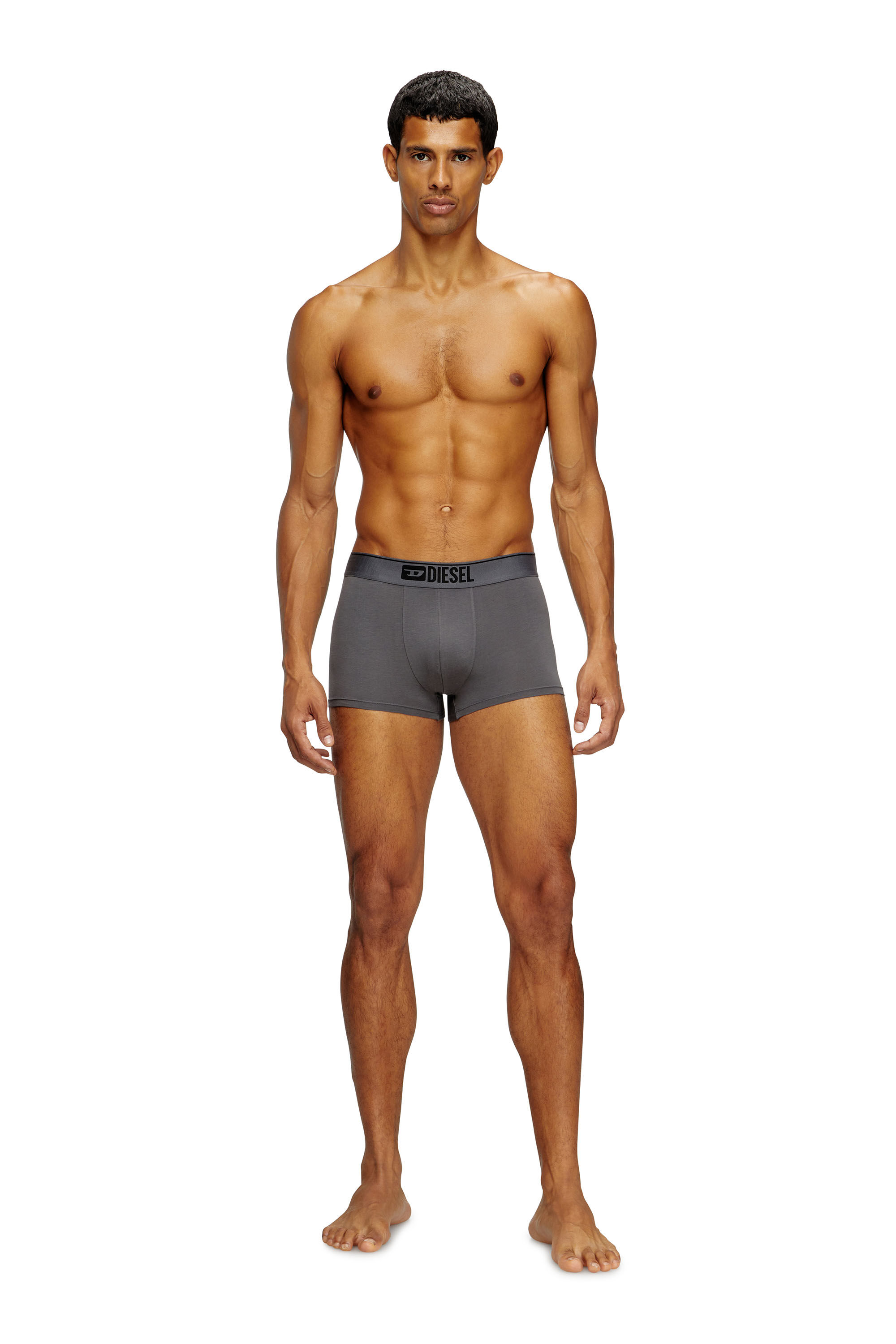 Diesel - UMBX-DAMIENTHREEPACK, Man's Three-pack of plain boxer in Black/Grey - 1