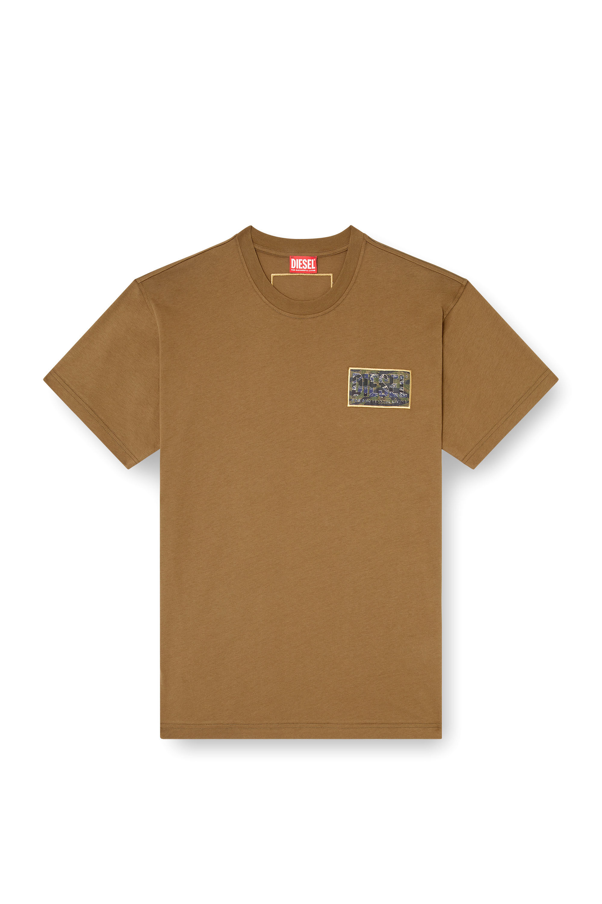 Diesel - T-NORM-T3, Man's T-shirt with camo logo patch in null - 2