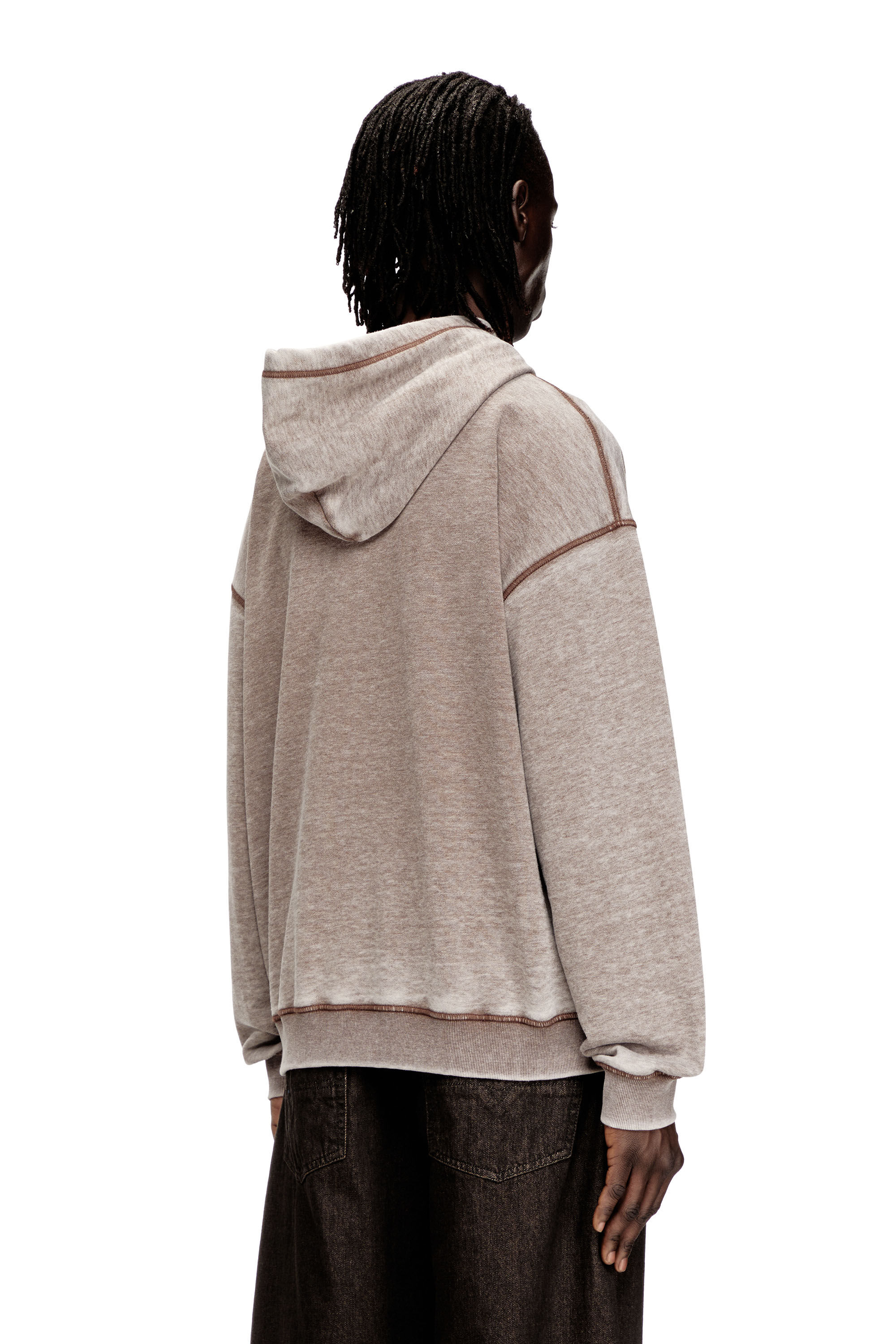 Diesel - S-BOXTON-HOOD, Man's Hoodie with print and studs in null - 3