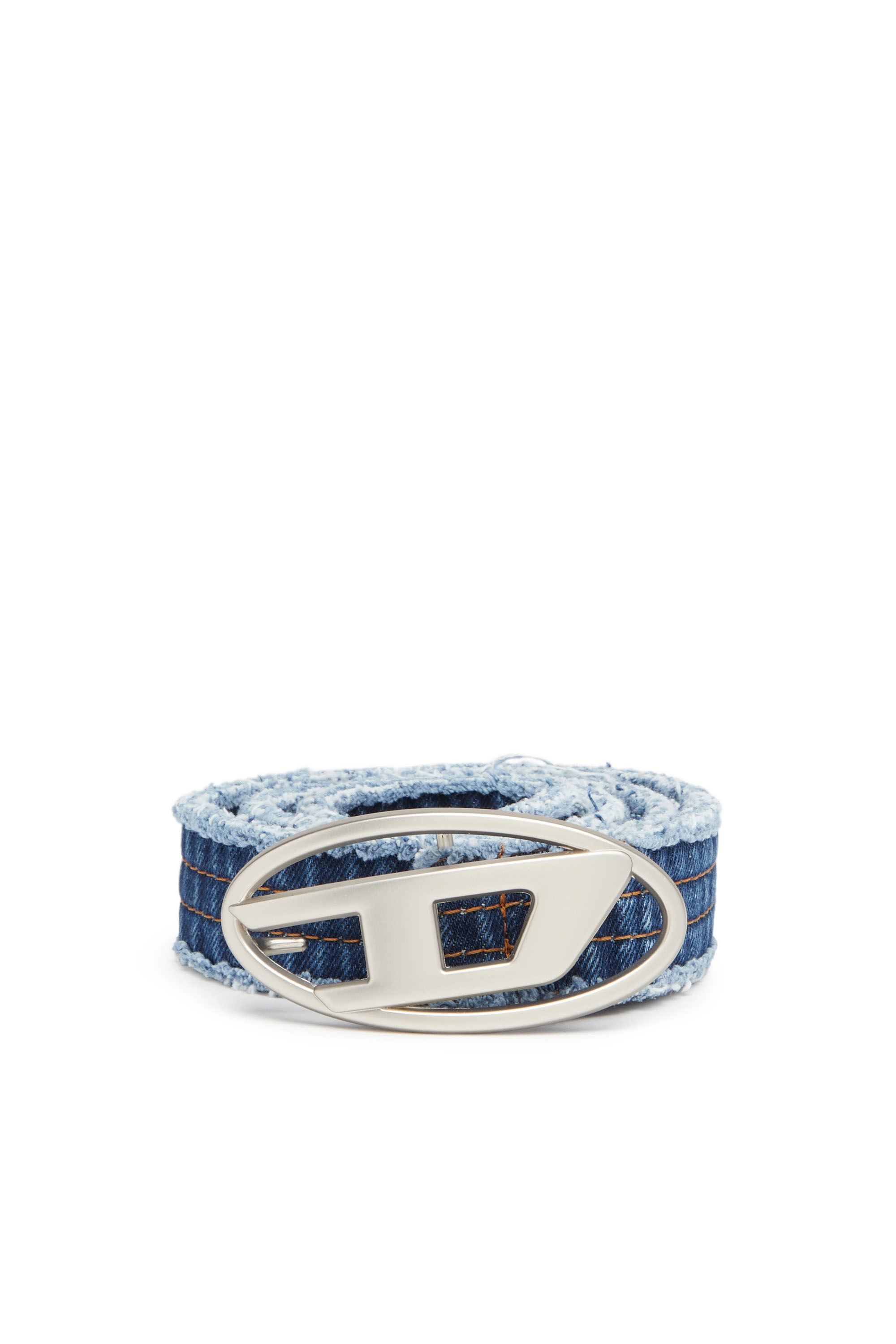 Women's Denim belt with oval D buckle B1DR DNM Diesel
