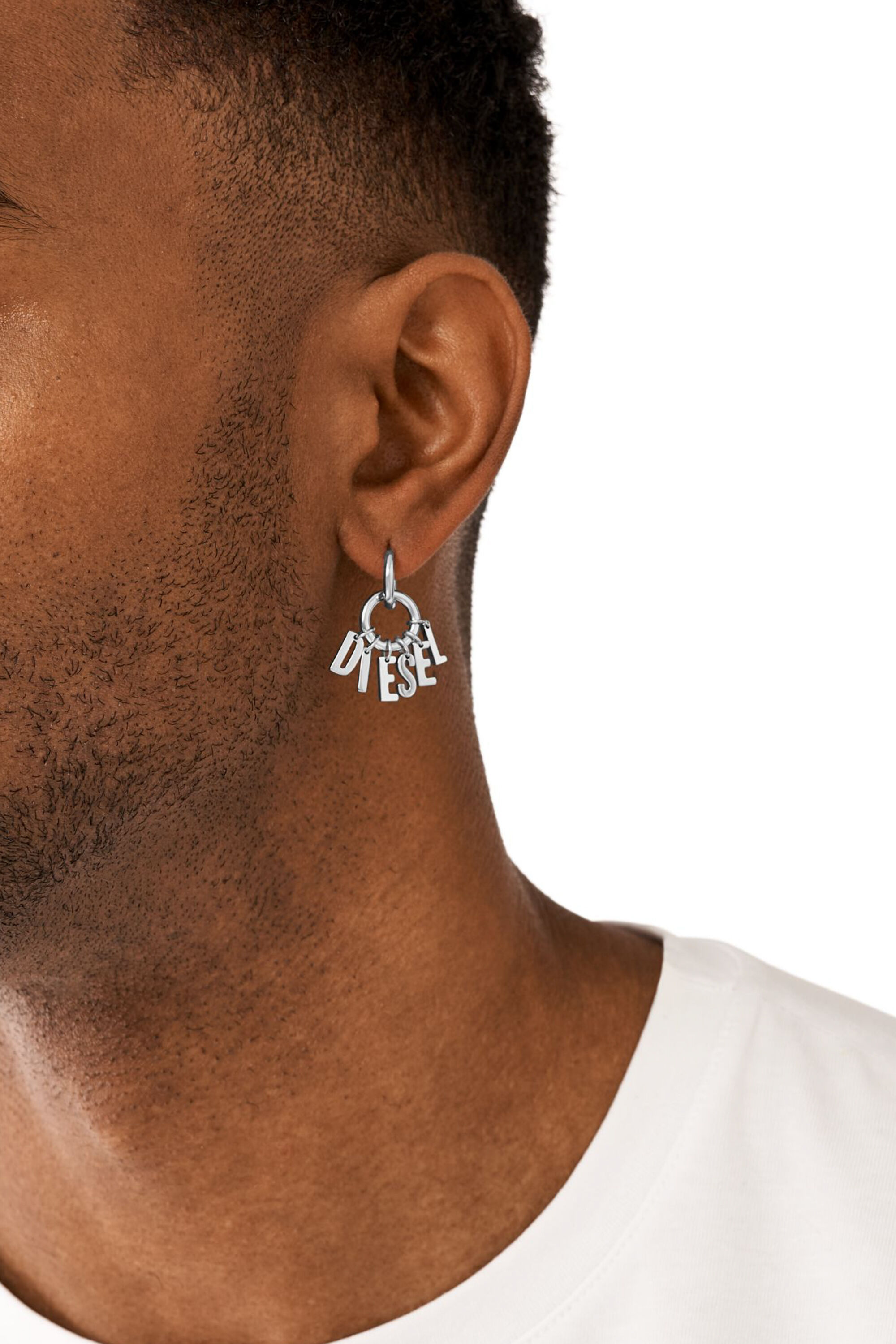 Women's Stainless steel hoop earring | Silver | Diesel