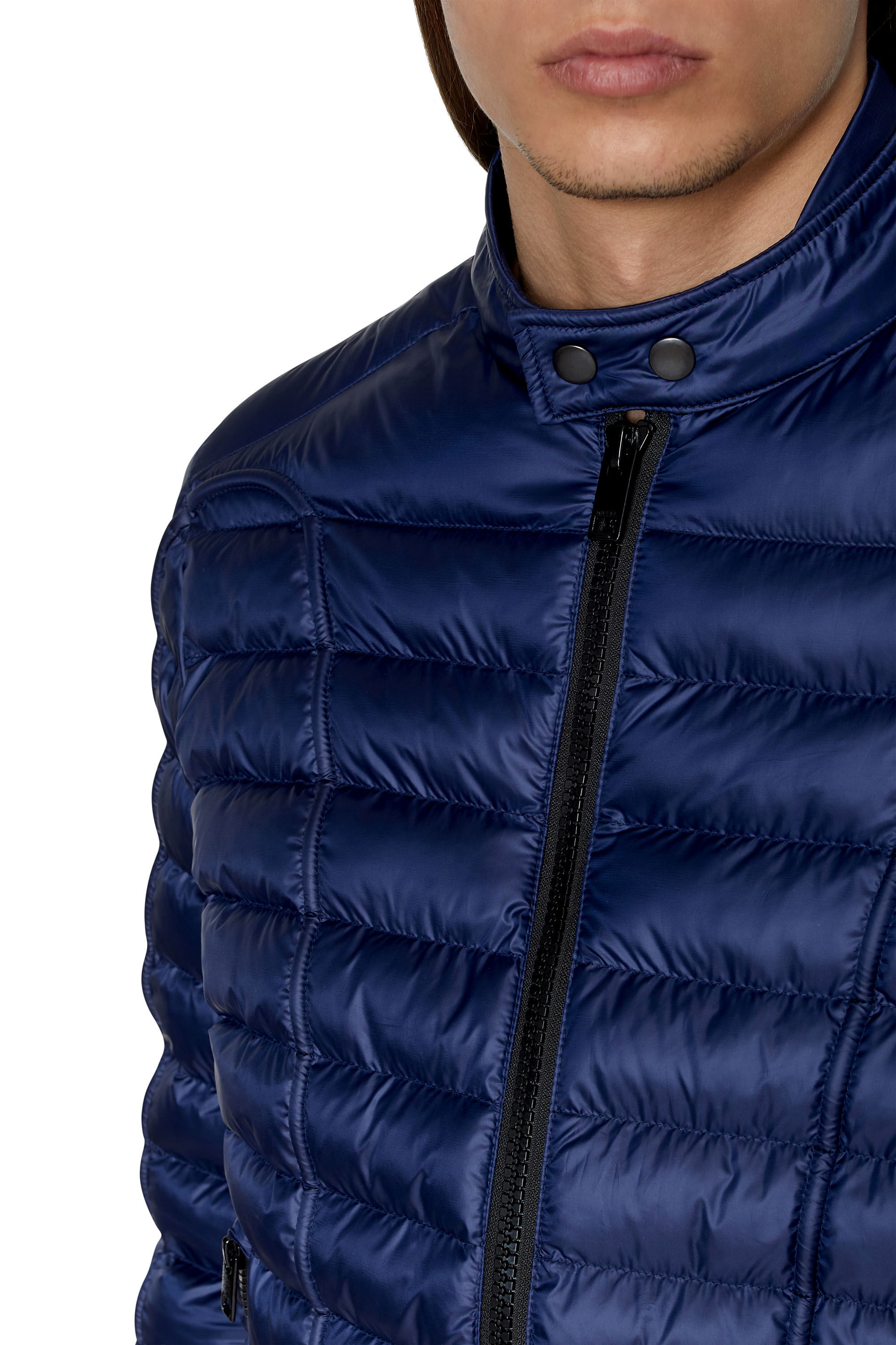 Biker-style puffer jacket | Diesel