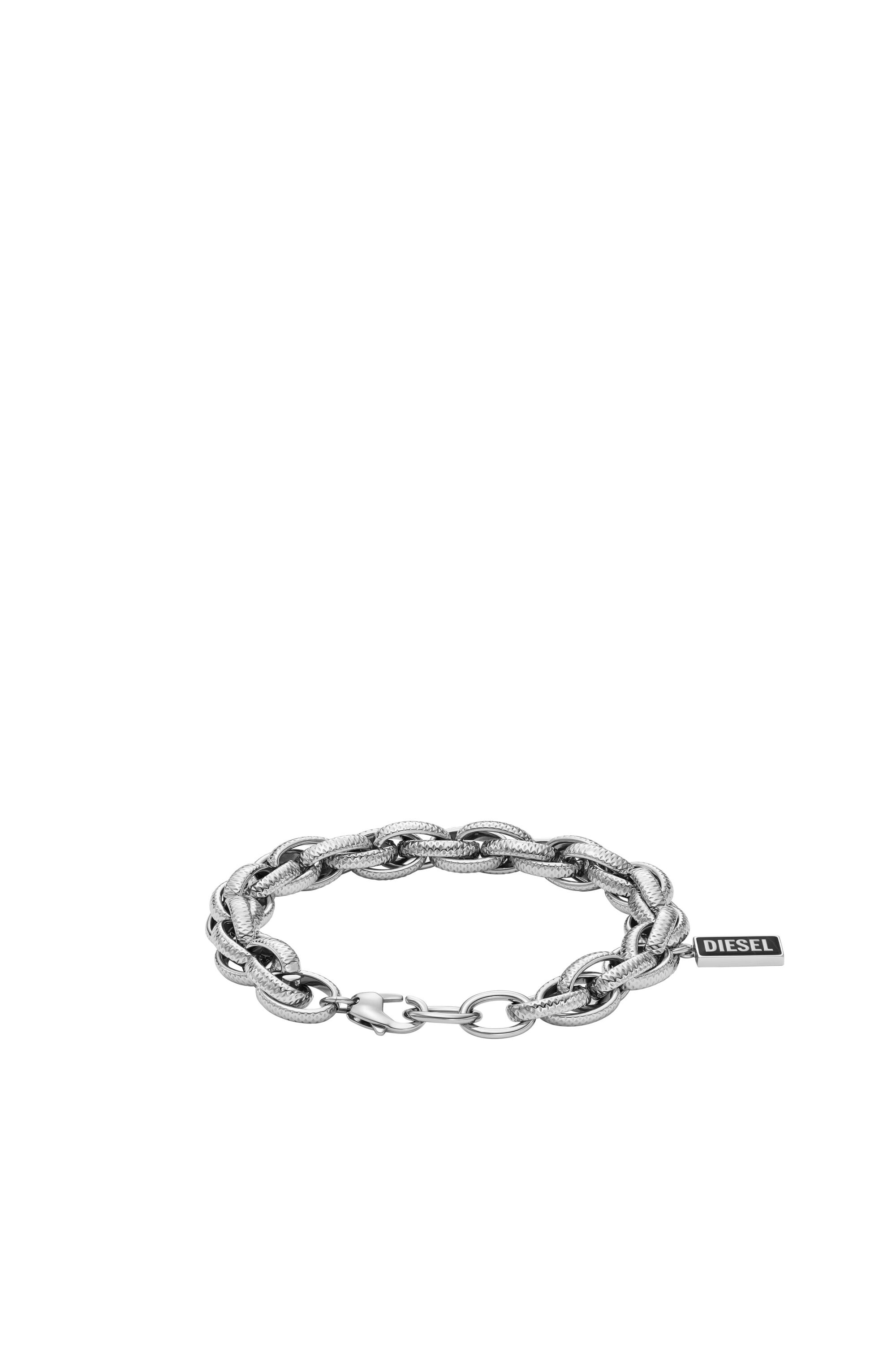 DIESEL Dx1514 シルバーチェーンブレスレット Women's Black agate chain bracelet | Silver | Diesel