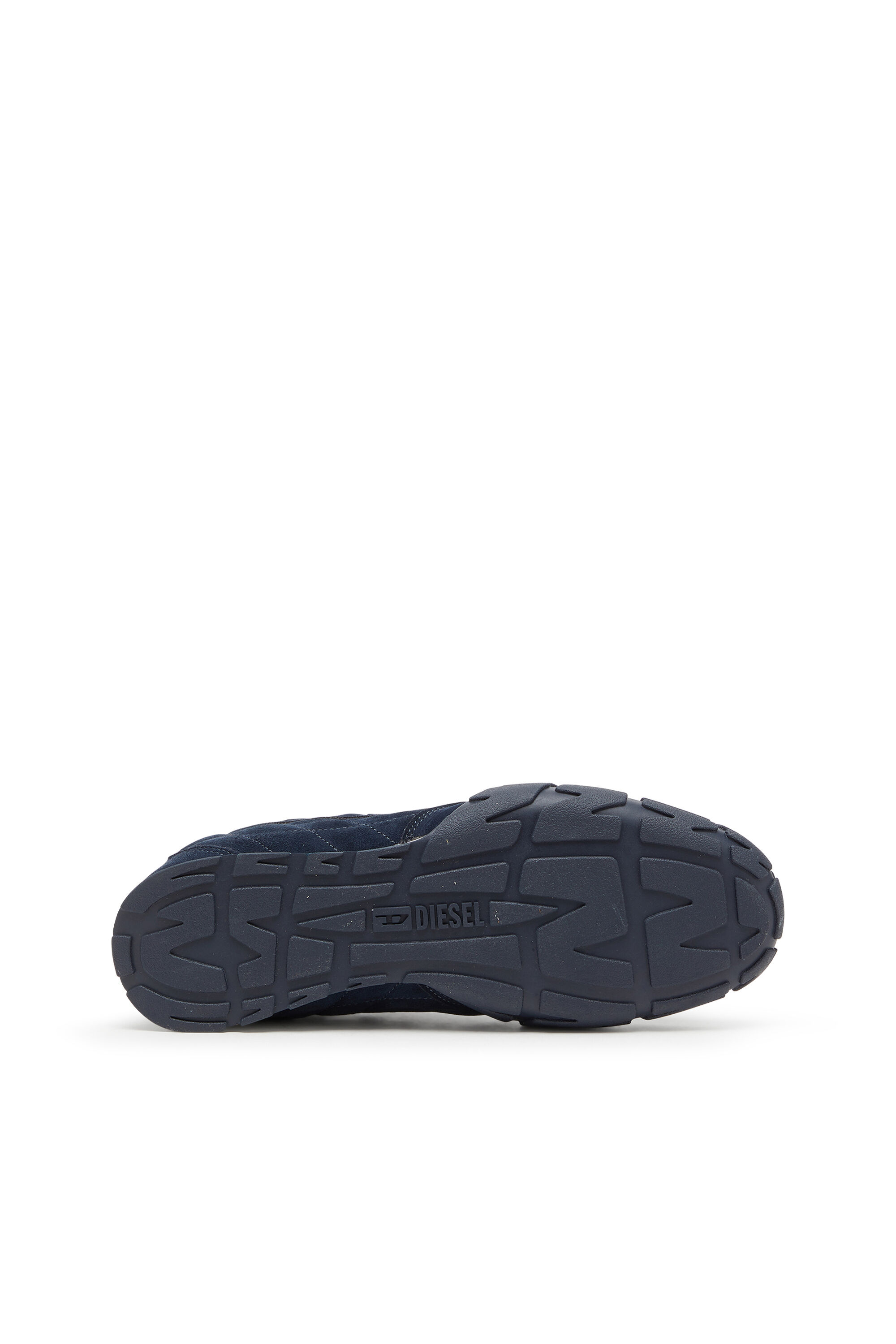 Diesel - S-PAGODHA LOW, Man's S-Pagodha-Quilted suede sneakers in Dark Blue - 5