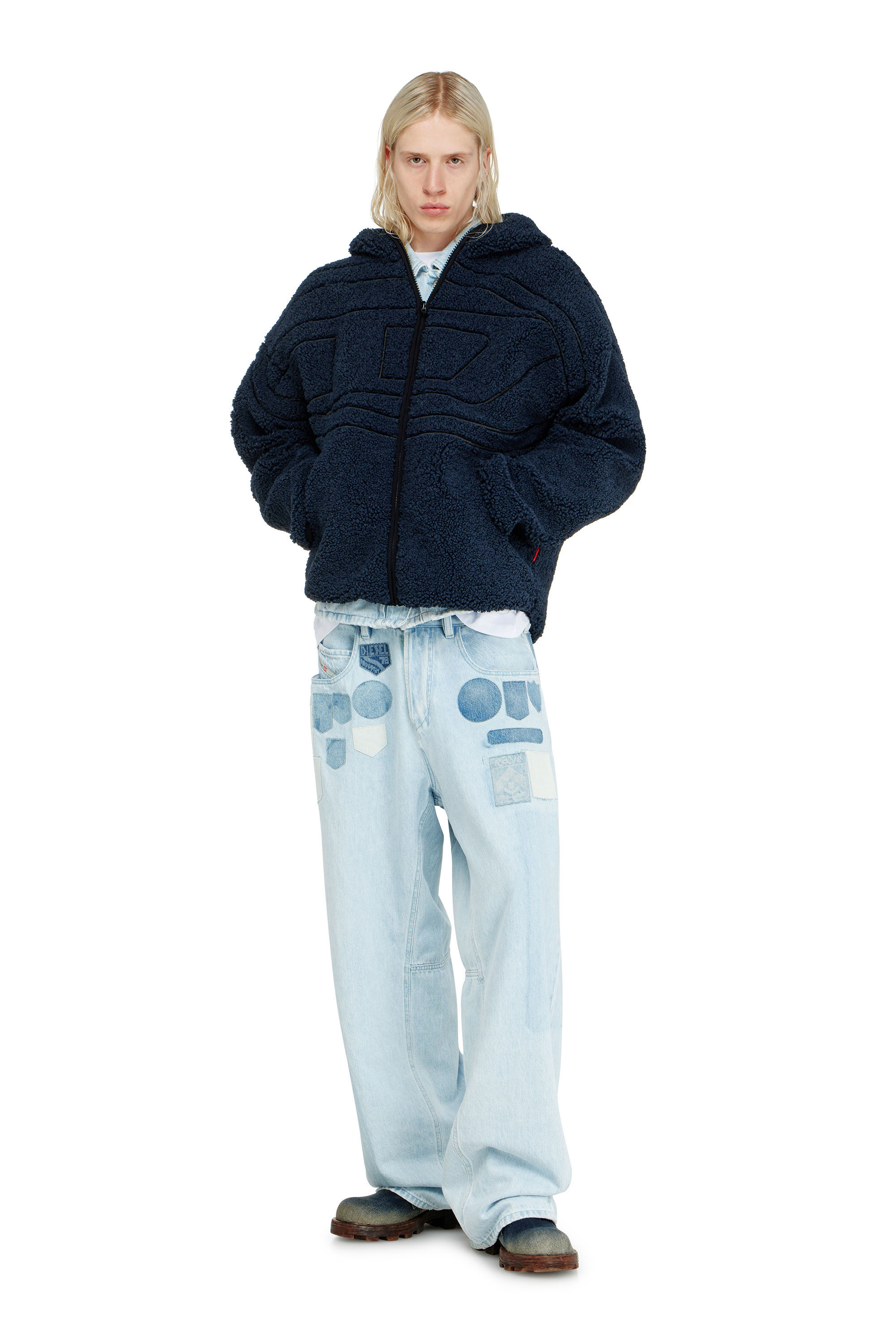 Diesel - S-ZAT, Man's Teddy hoodie sweatshirt in null - 1