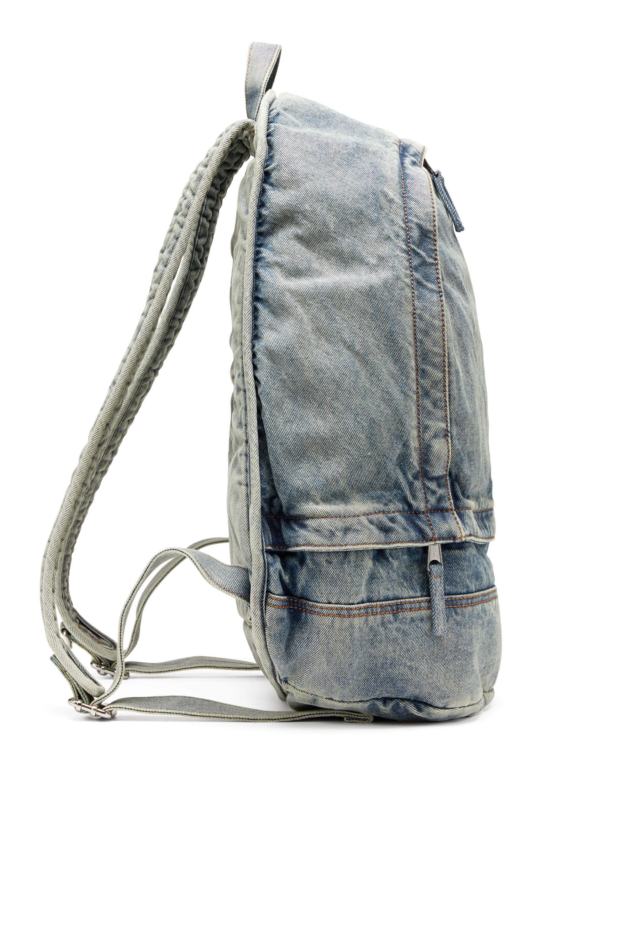 Men's Rave-Backpack in solarised denim | Blue | Diesel Men's Rave-Backpack in solarised denim | Blue | Diesel
