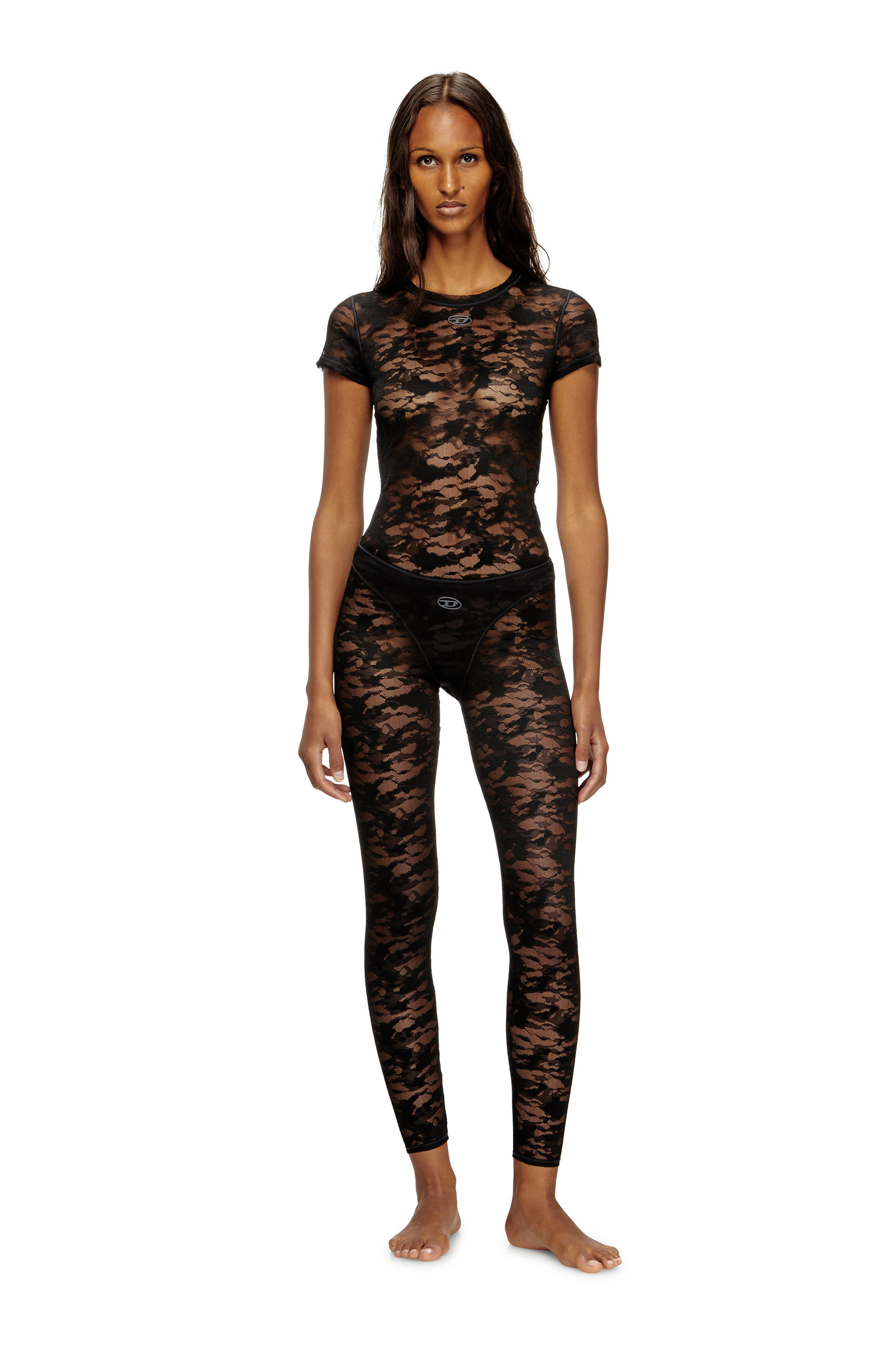 Women's Camo lace leggings | Black | Diesel